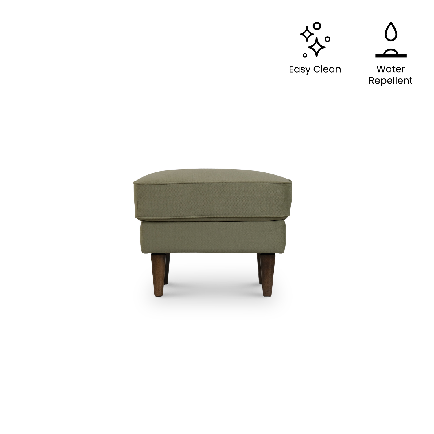 Jane Olive Green Ottoman