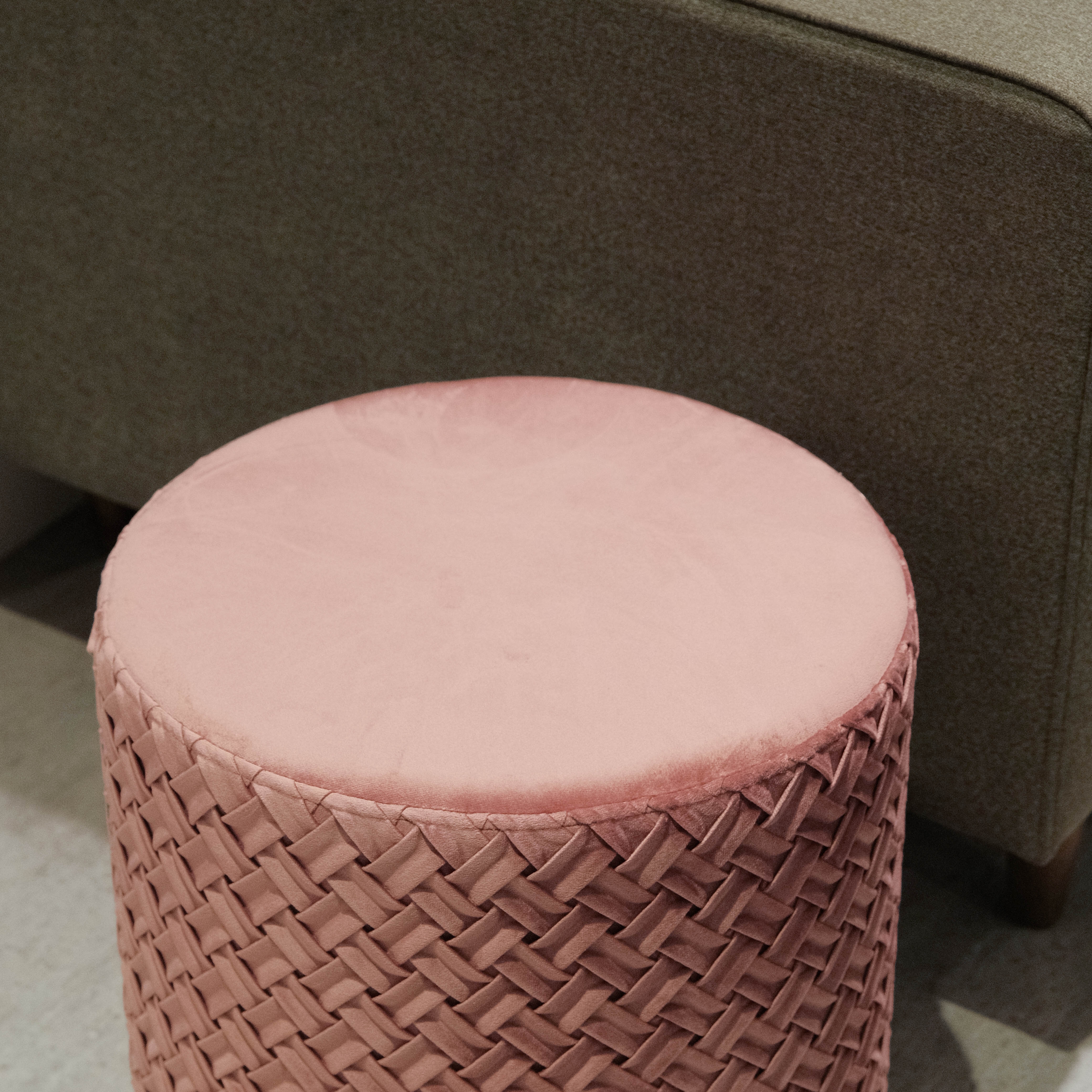 Reana Weave Dining Stool Coral