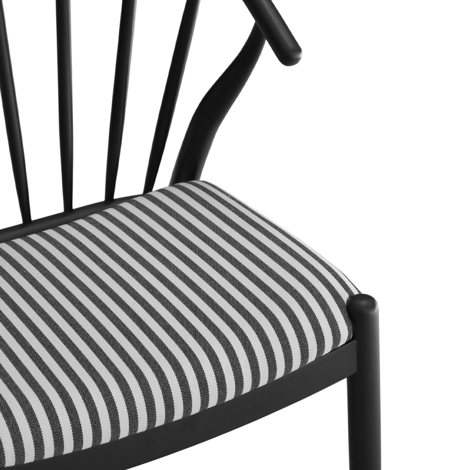 Quinn Ebony Lounge Chair Stripes
