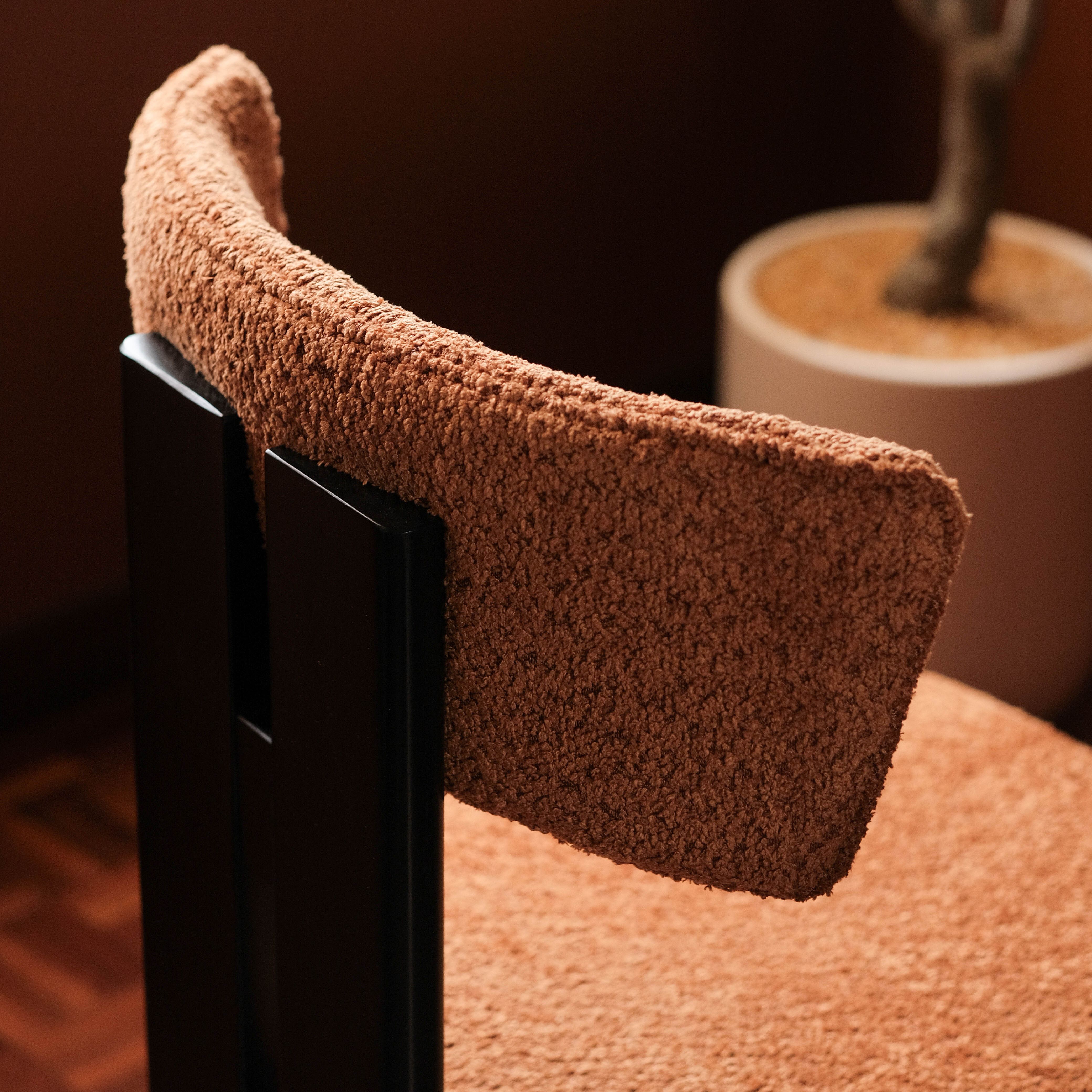 Monte Ebony Dining Chair - Caramel