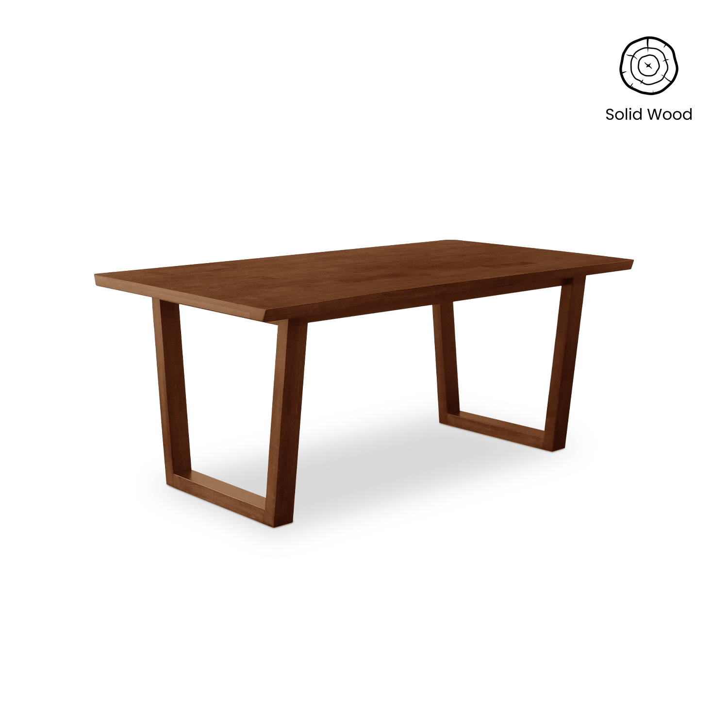 Madeline Honey Oak Faux Live Edge Dining Table 180cm