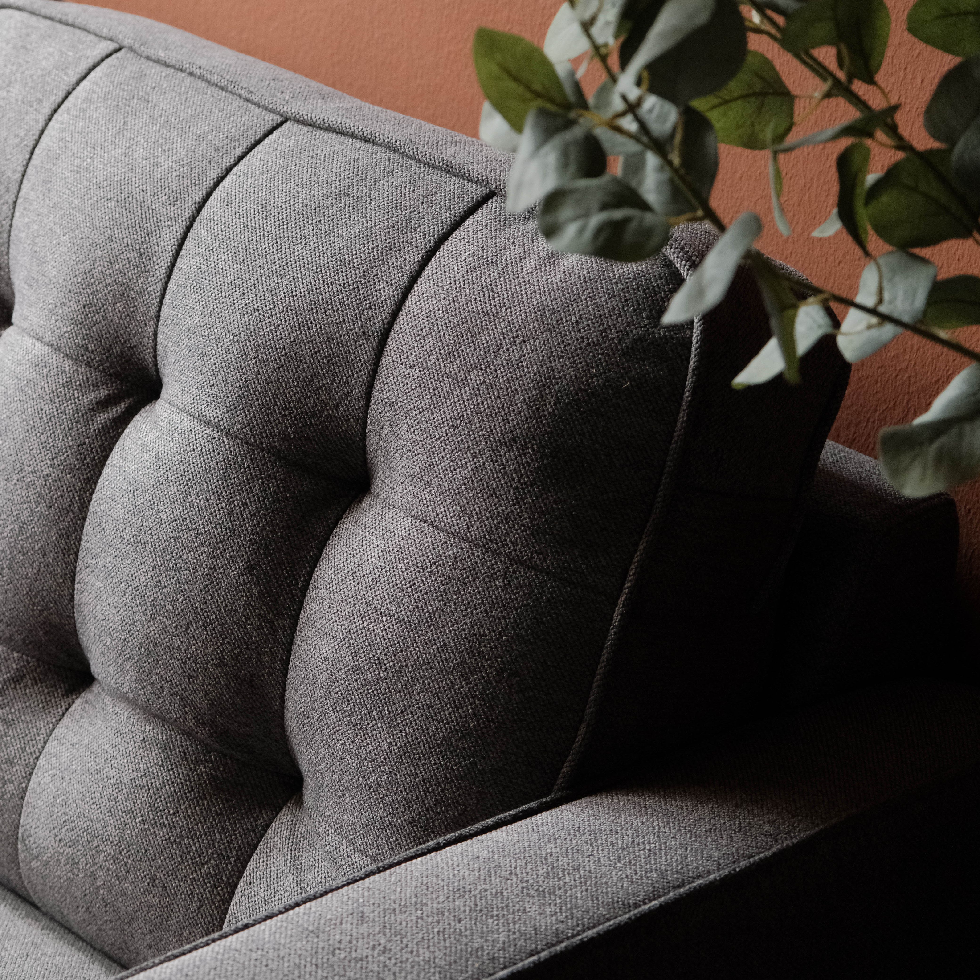 Jane Pebble Grey Mid-Century 2 Seater Sofa