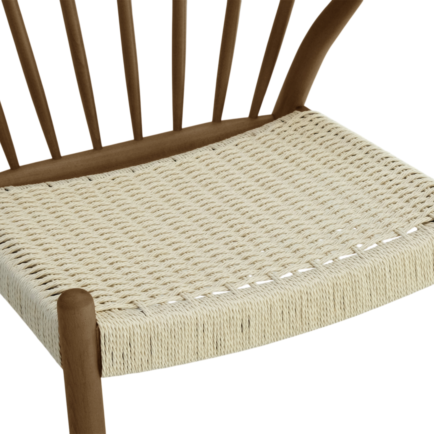 Quinn Brown Lounge Chair Natural Weave