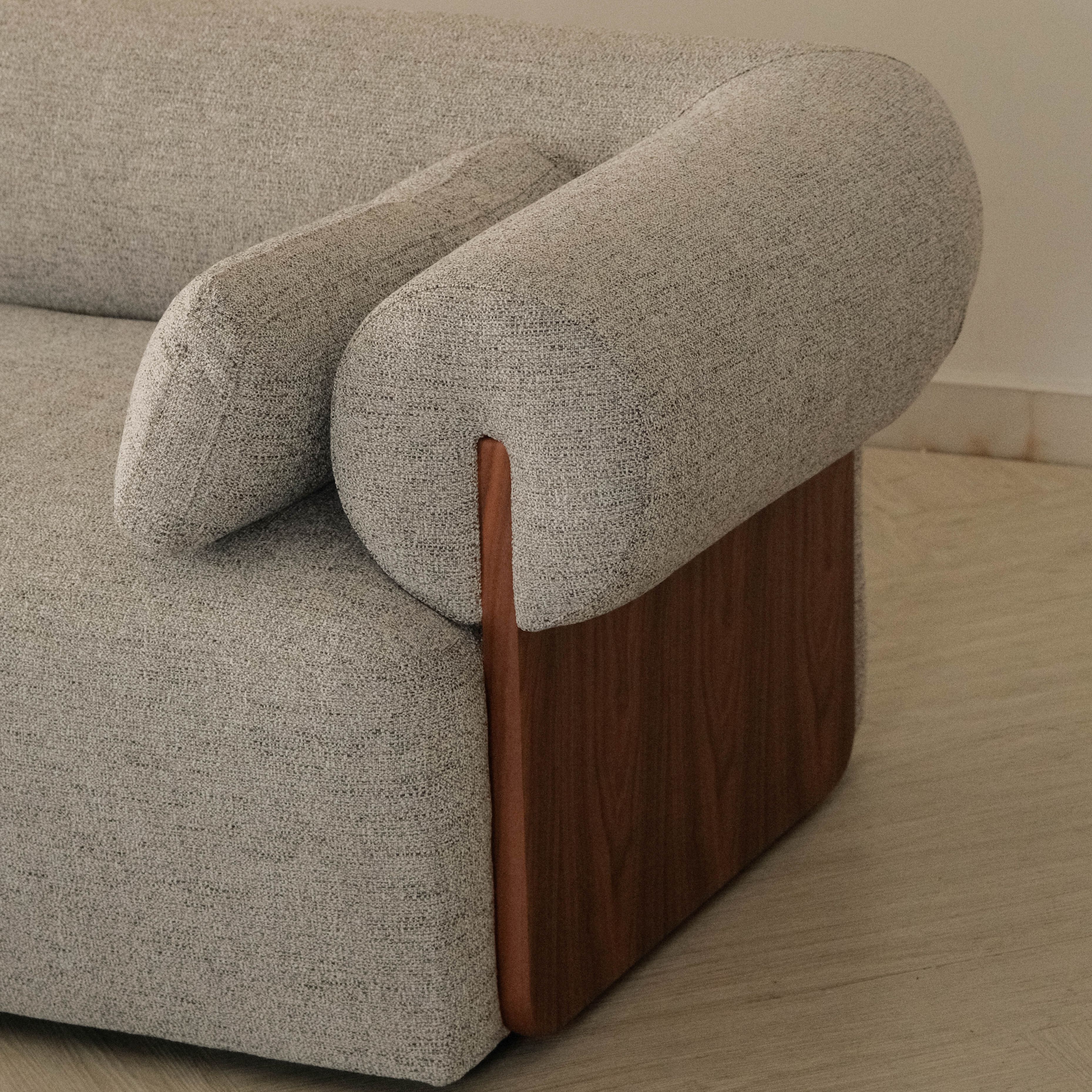 Alessia Stone Grey 3 Seater Sofa