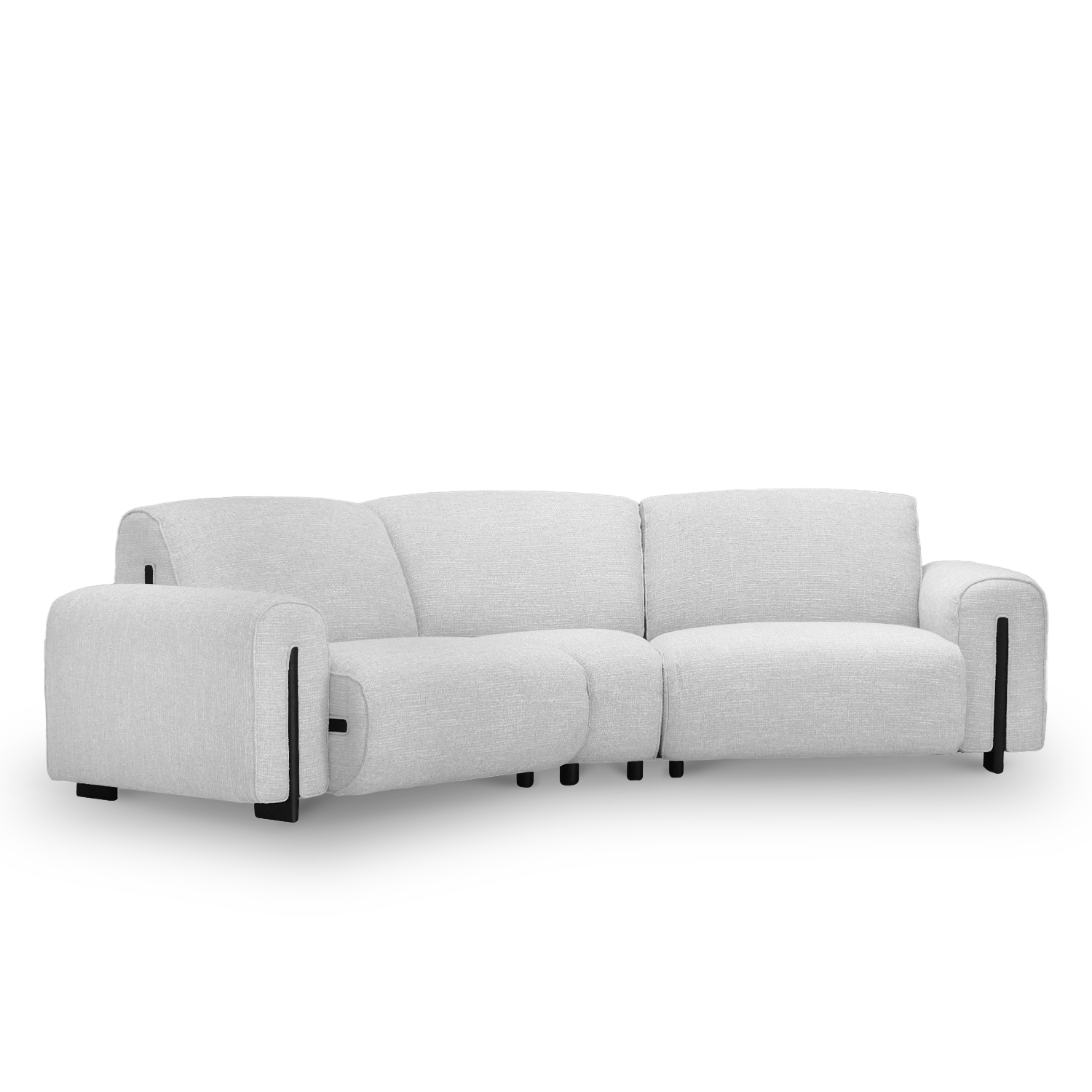 Clarice Cloud Grey Petite Curve Sofa