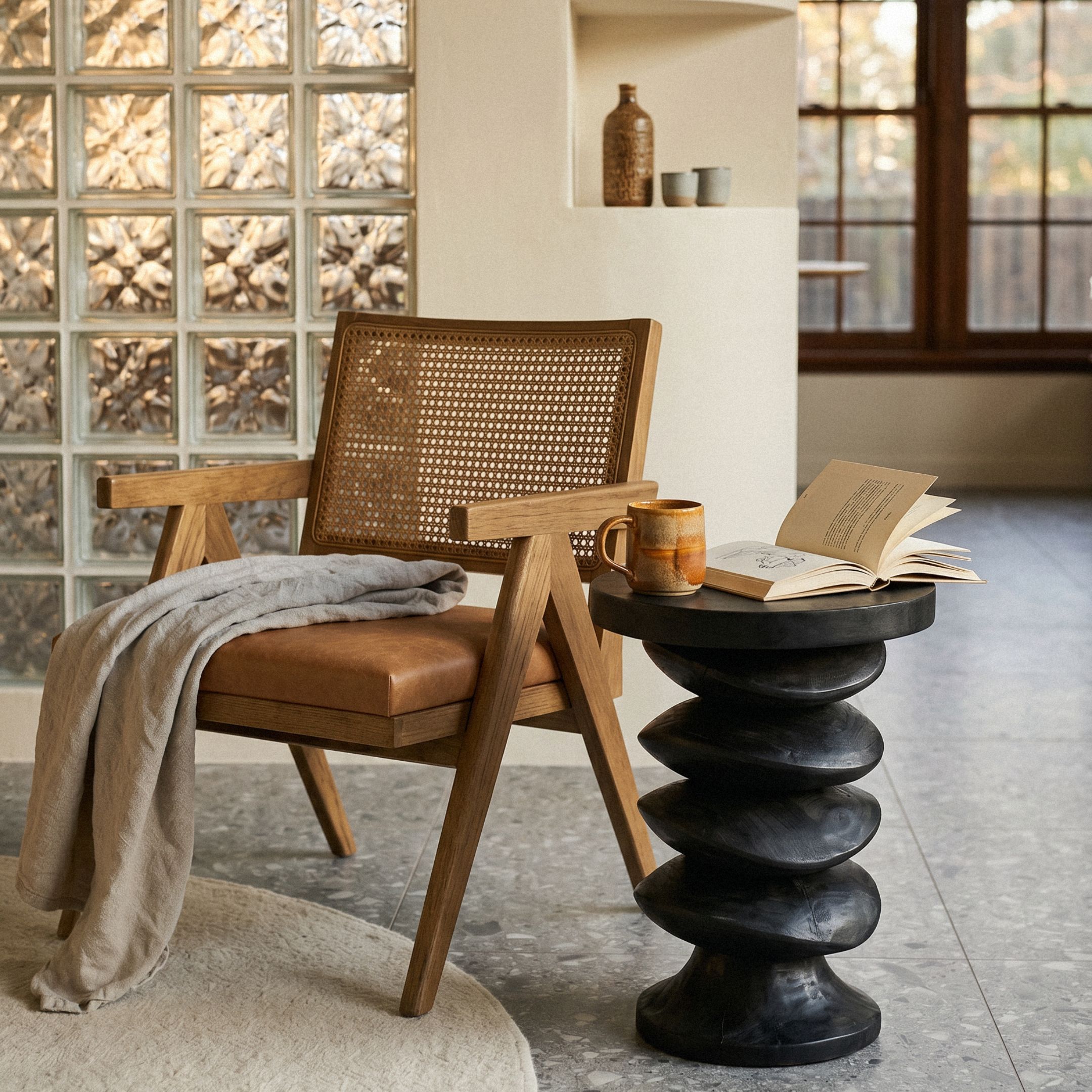 Adonia Ebony Side Table
