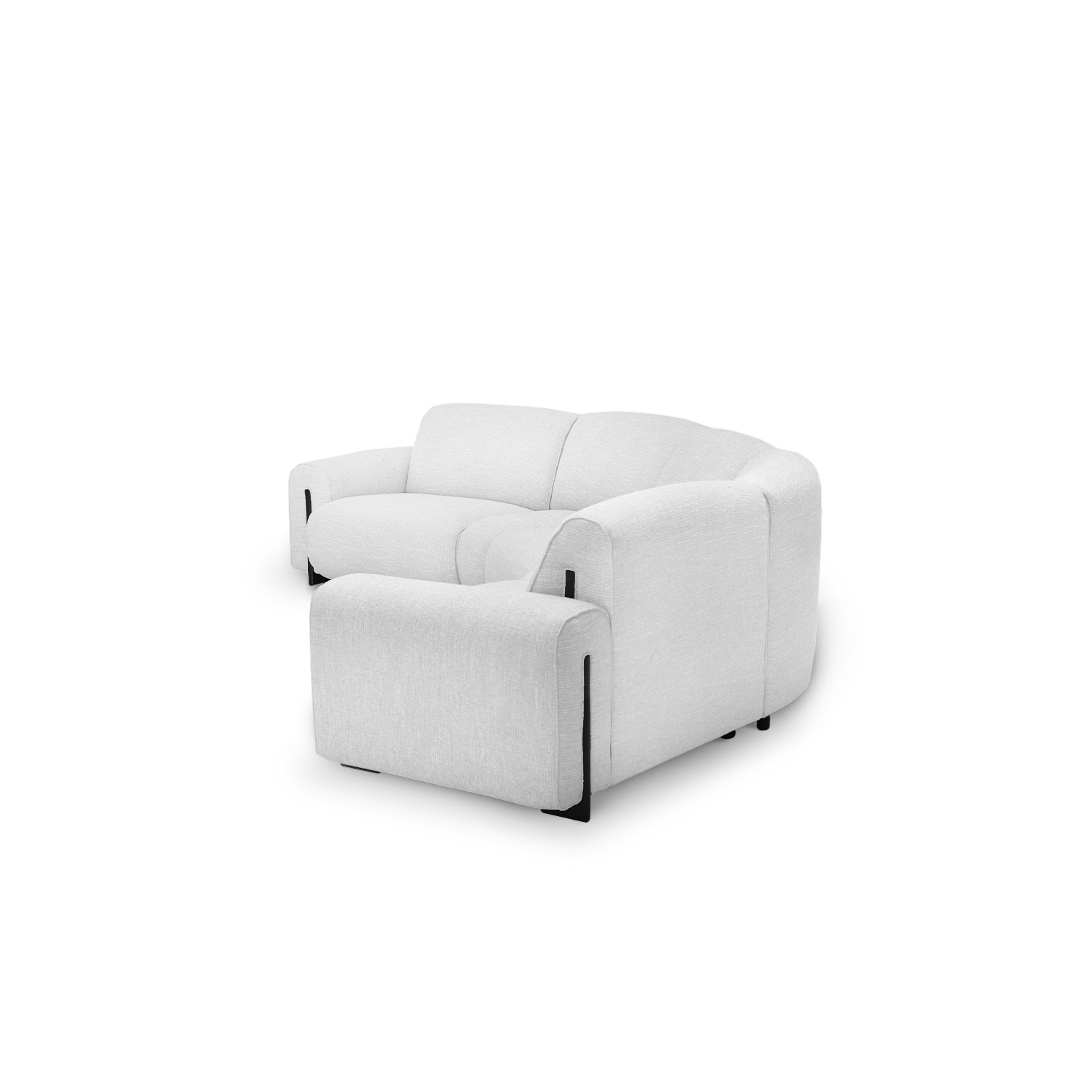 Clarice Cloud Grey Wide Curve Corner Sofa