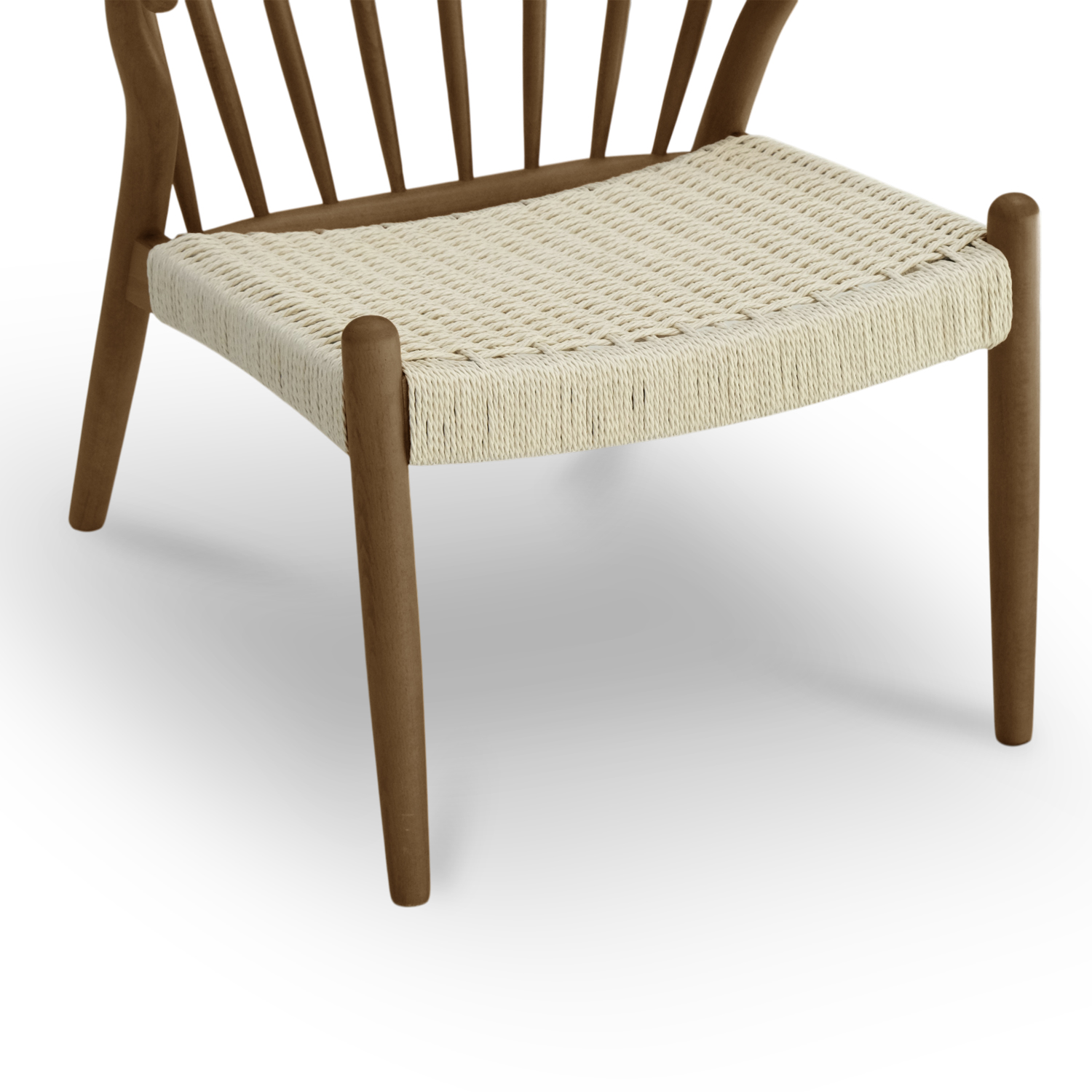 Quinn Brown Lounge Chair Natural Weave
