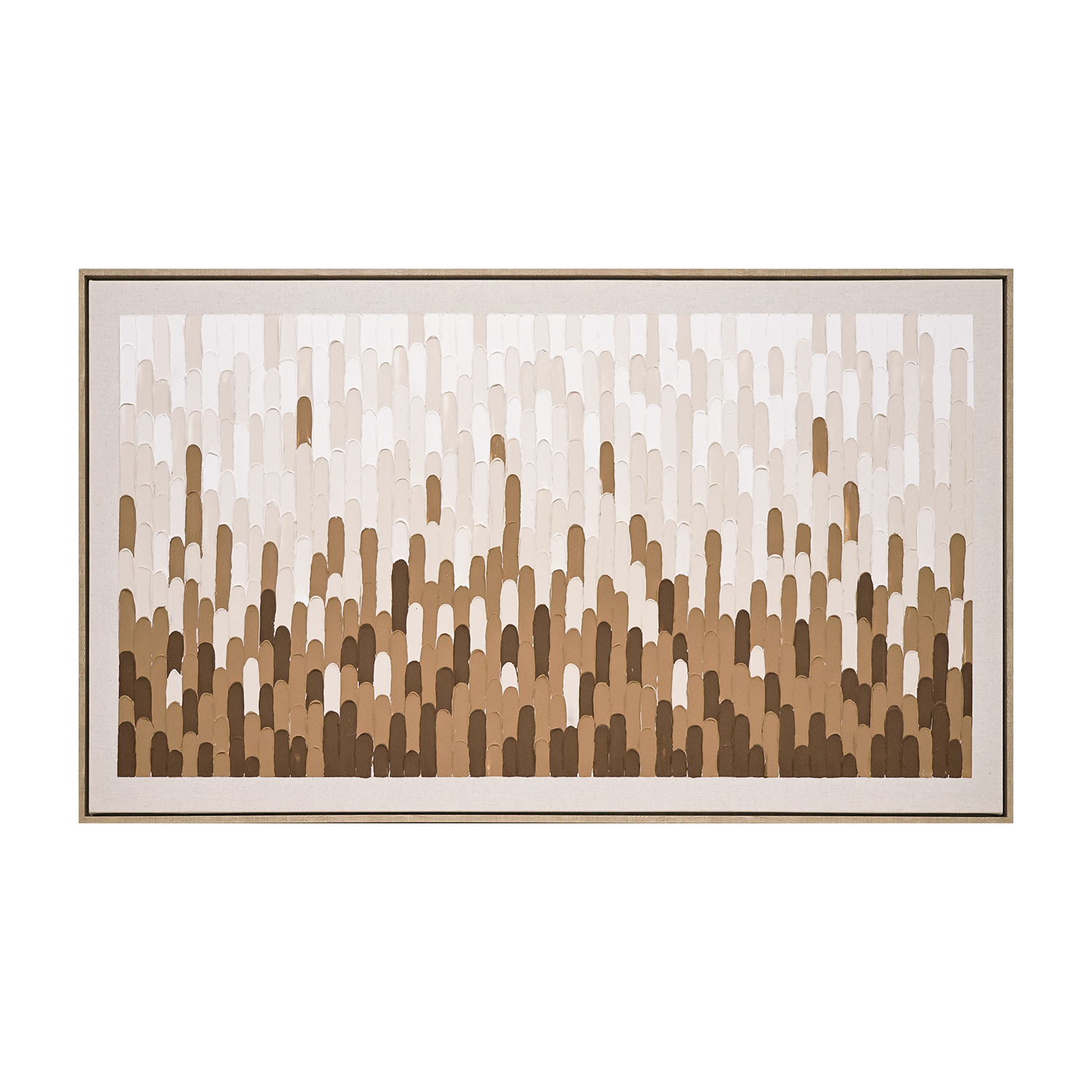 Framed Canvas 70x140cm Linen & Plaster - Gradient Sand