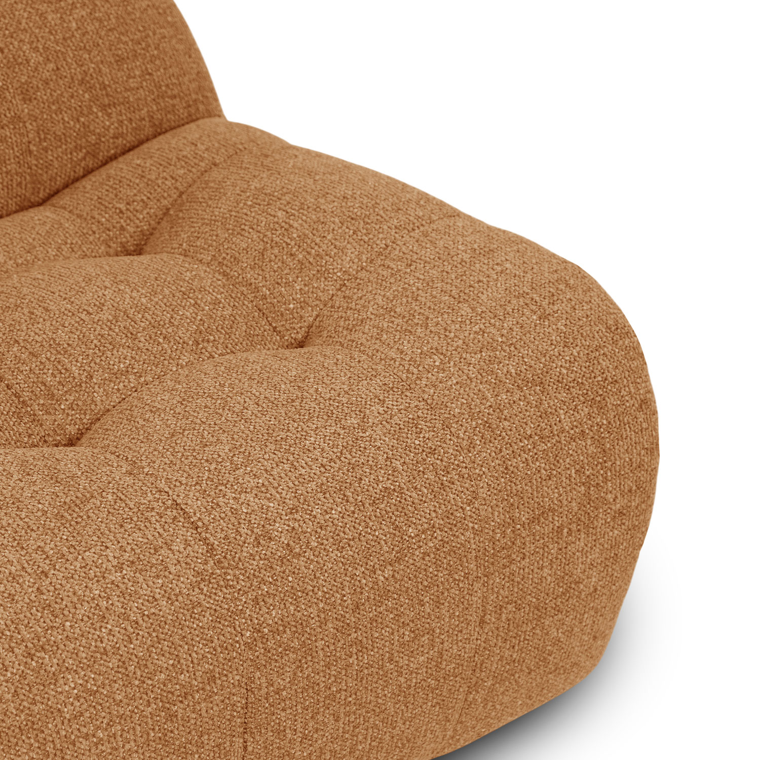 Sylvia Copper Brown 1 Seater Sofa