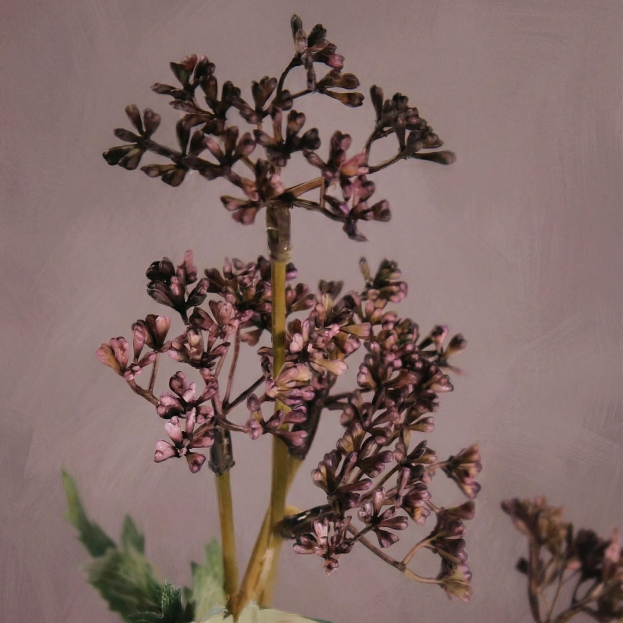 Valerian Dark Purple Flower Stem 55cm