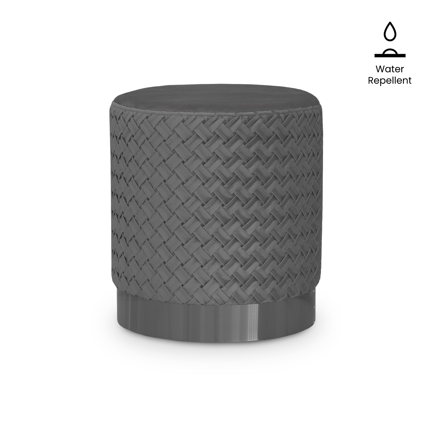 Reana Weave Dining Stool Pebble Grey