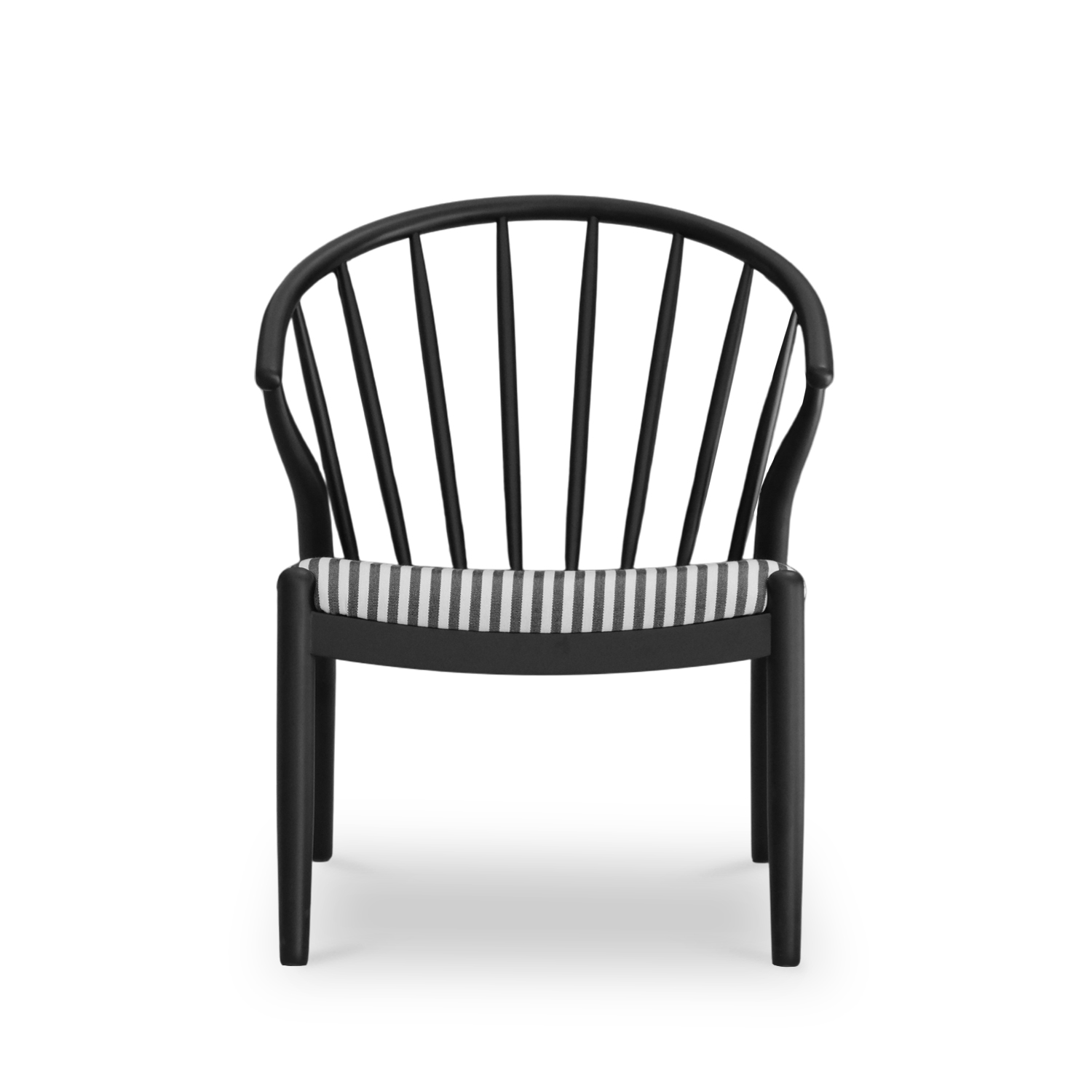 Quinn Ebony Lounge Chair Stripes