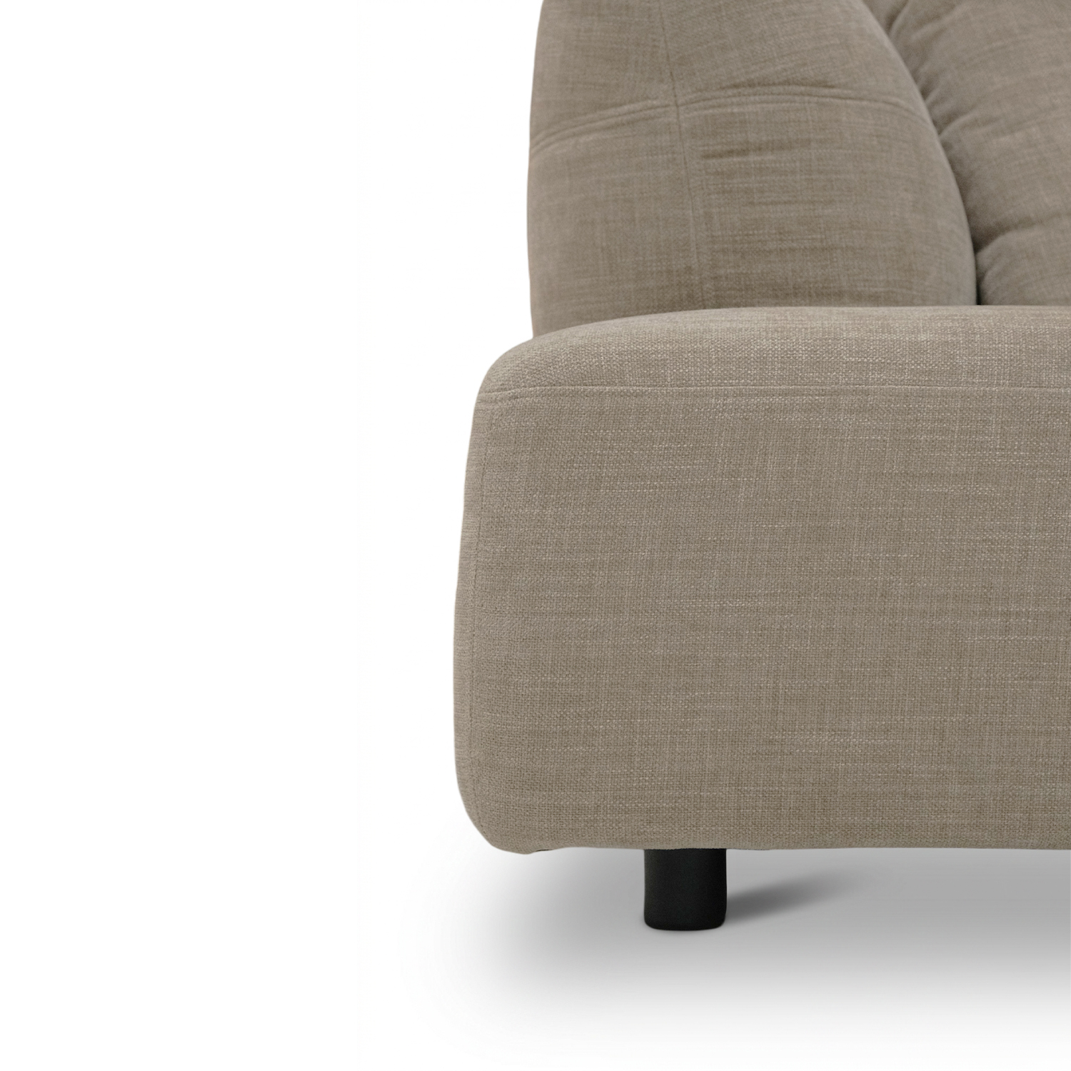 Giselle Sand Brown Round Chaise Left Sectional Sofa
