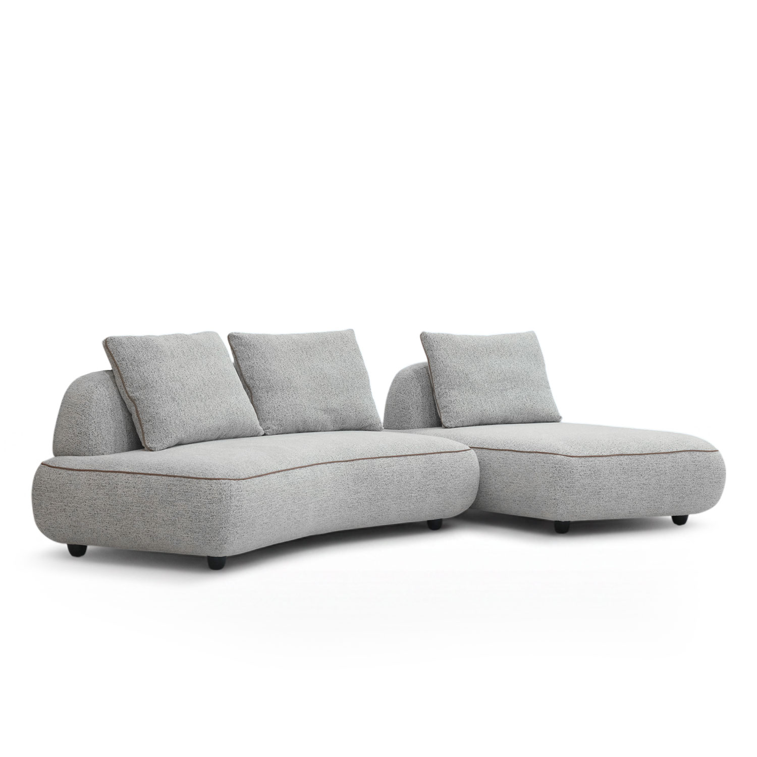 Nouveau Mist Grey Left Sectional Sofa