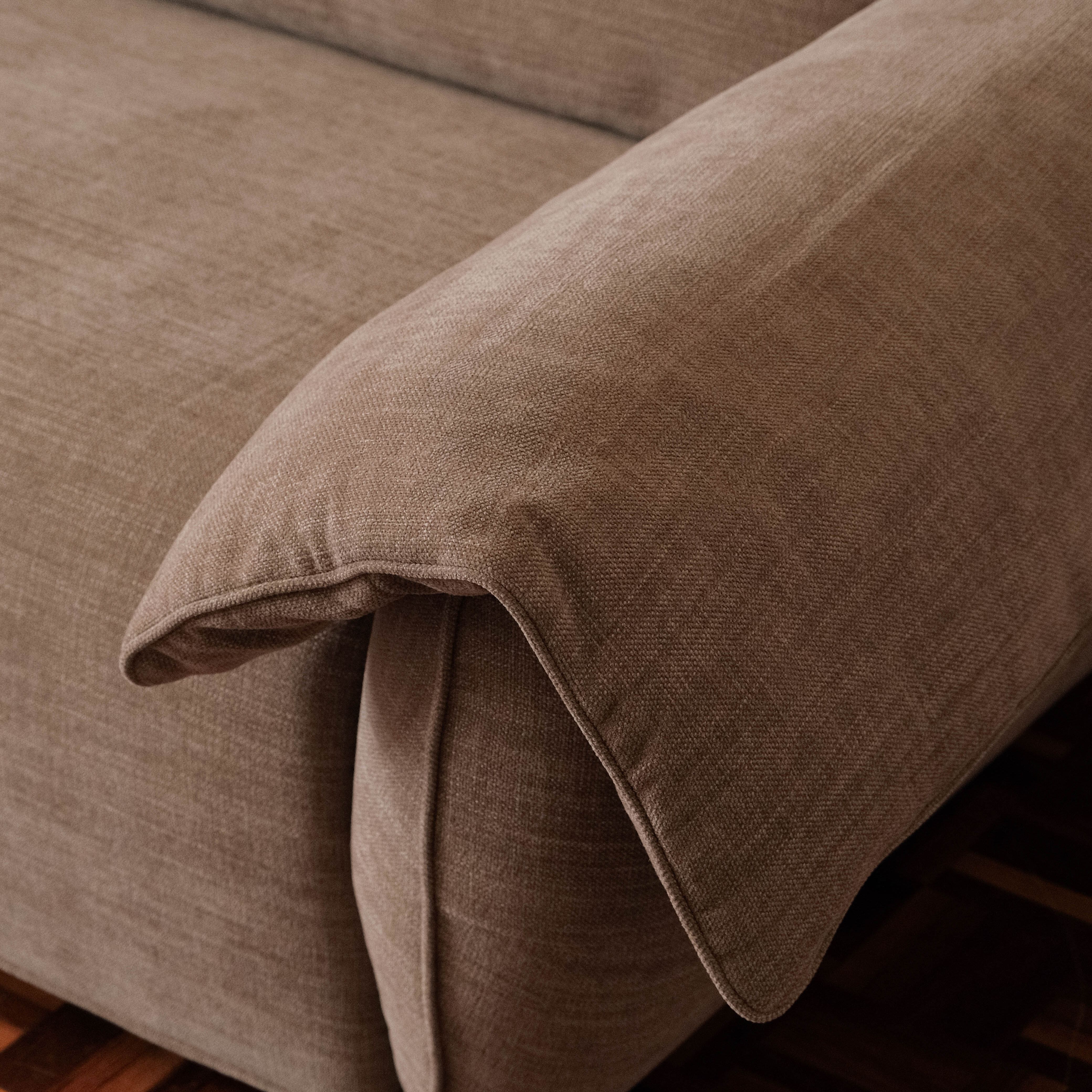Reynna Sand Brown 3 Seater Sofa