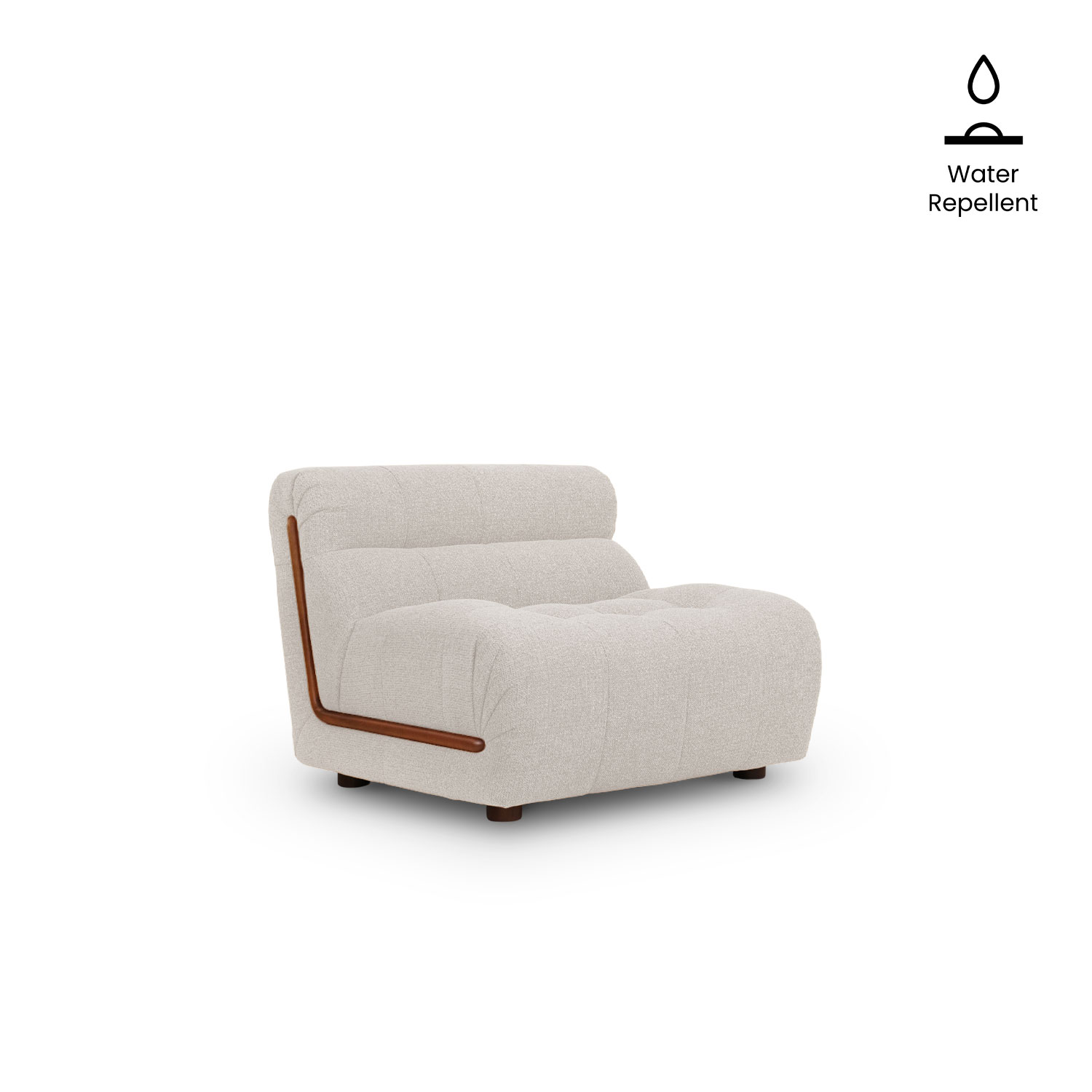 Sylvia Light Grey 1 Seater Sofa