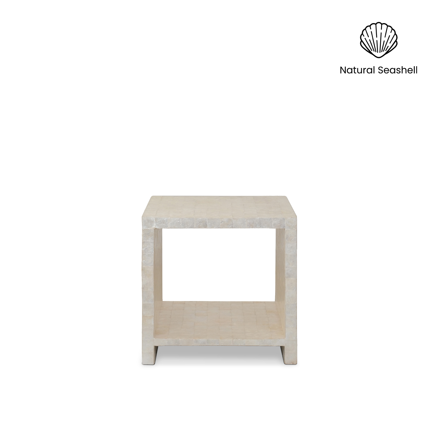 Bhavi Capiz White Side Table