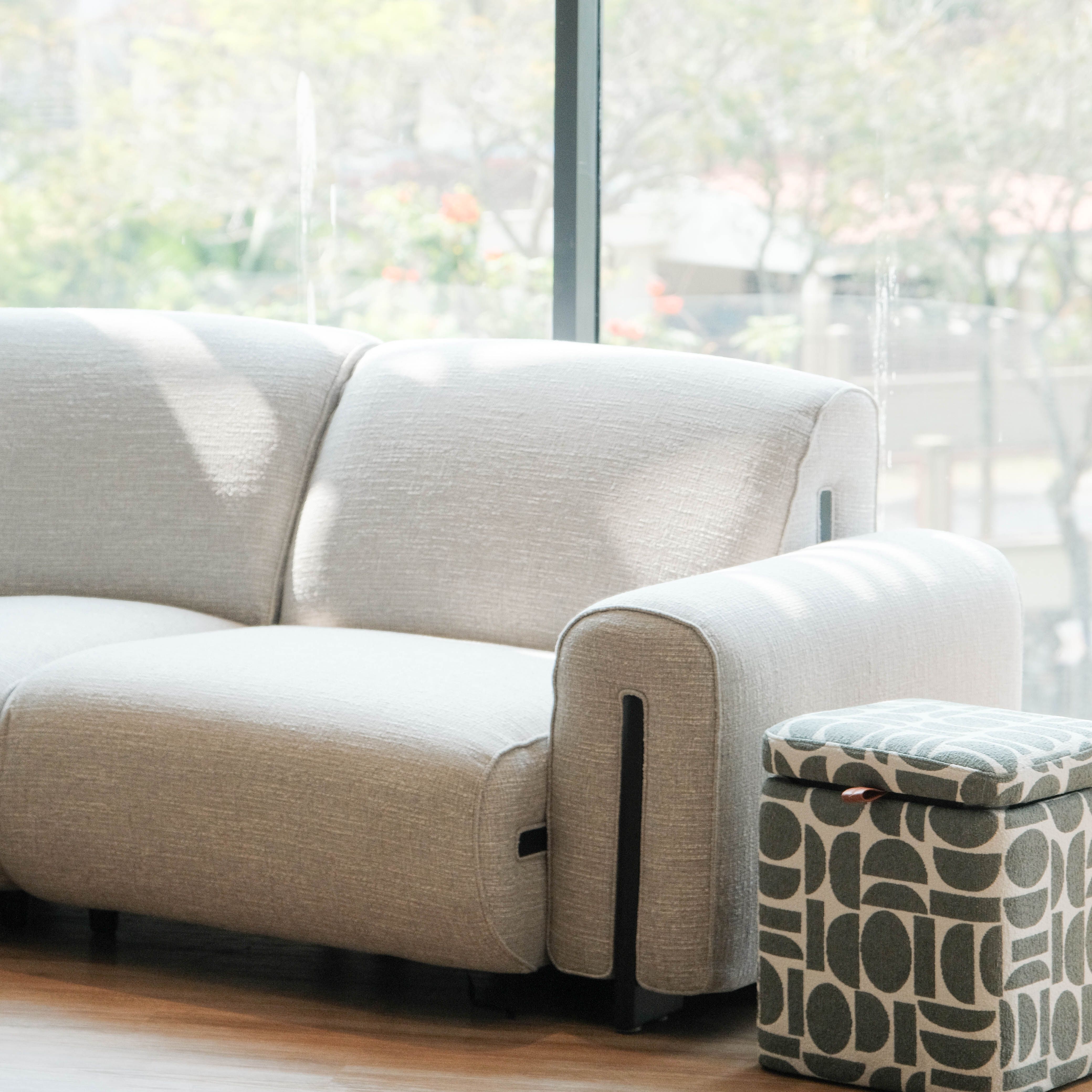 Clarice Cloud Grey Curve Sofa