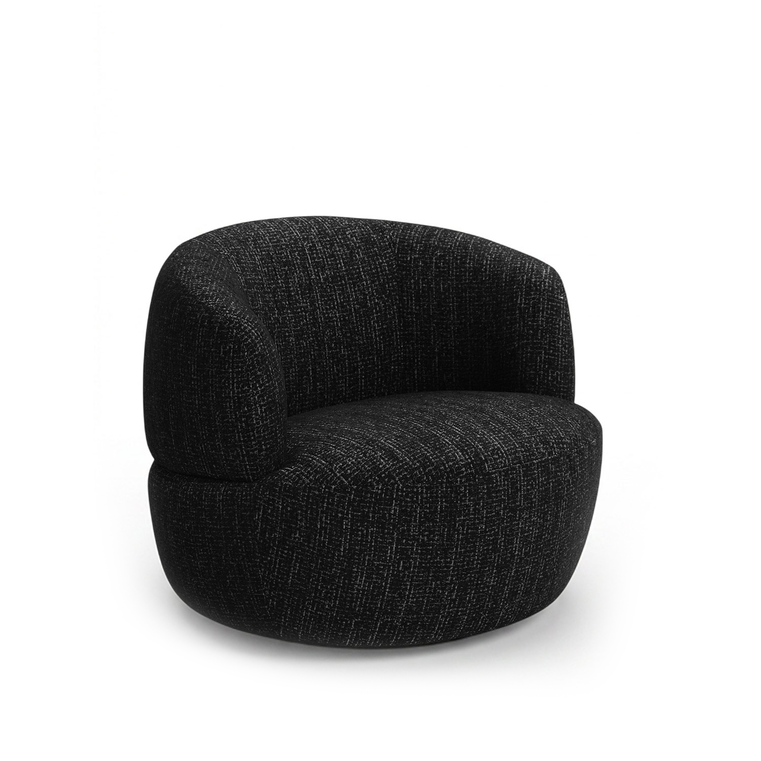 Jakob Ebony Swivel Lounge Chair