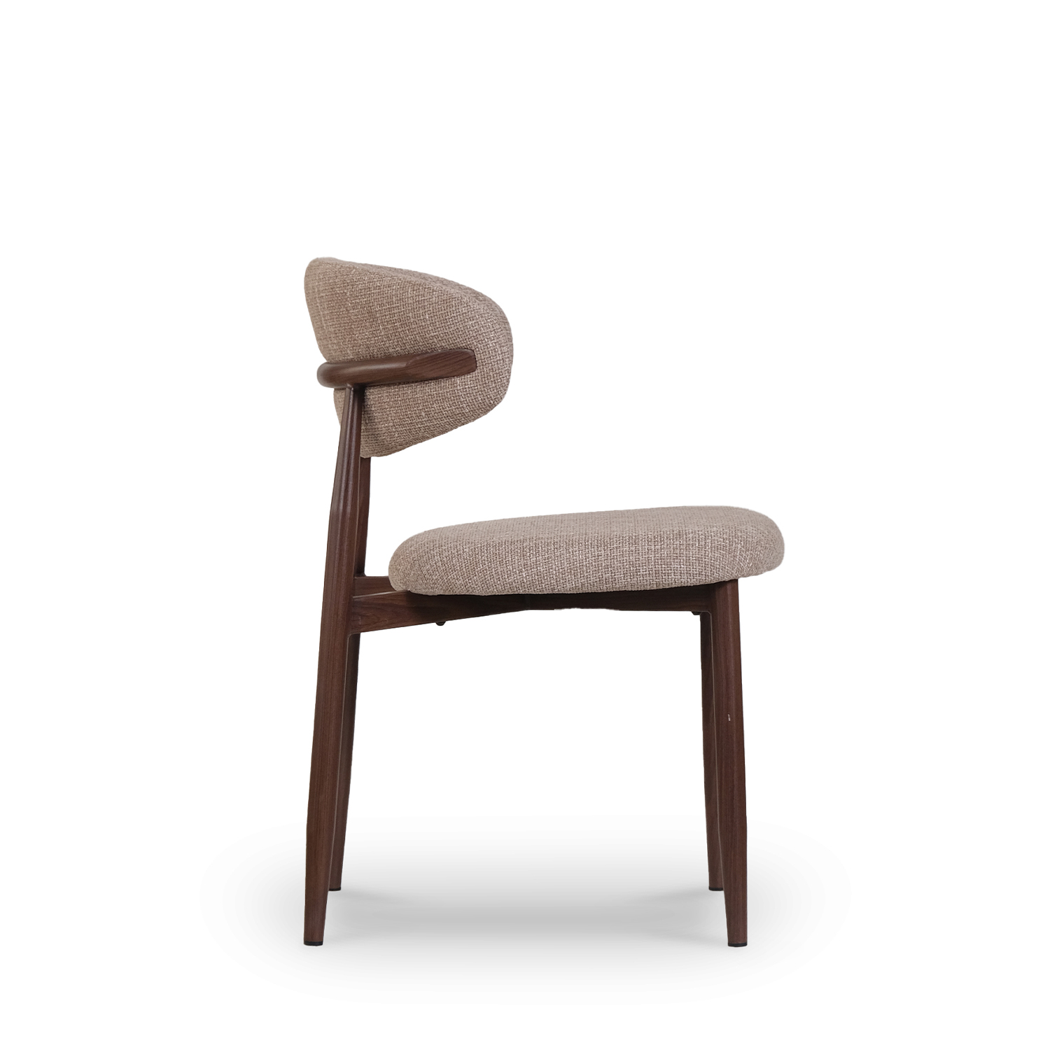 Bliss Walnut Dining Chair Sand Beige