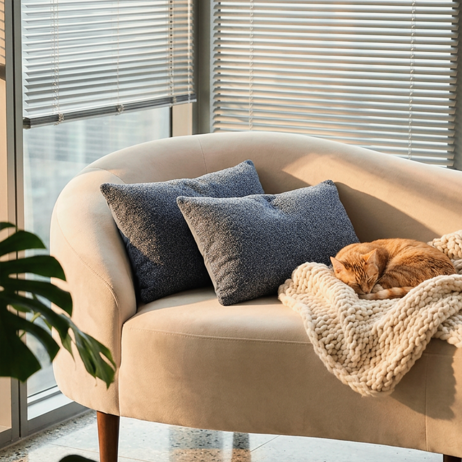 Neil Smoky Blue Cushion 40x60