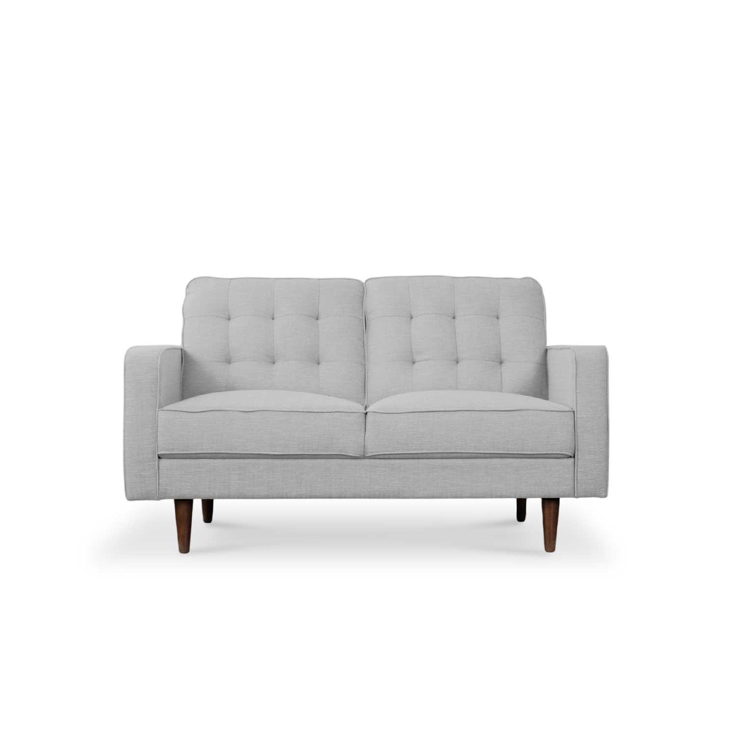 Jane Mist Grey Mid-Century 2 Seater Sofa