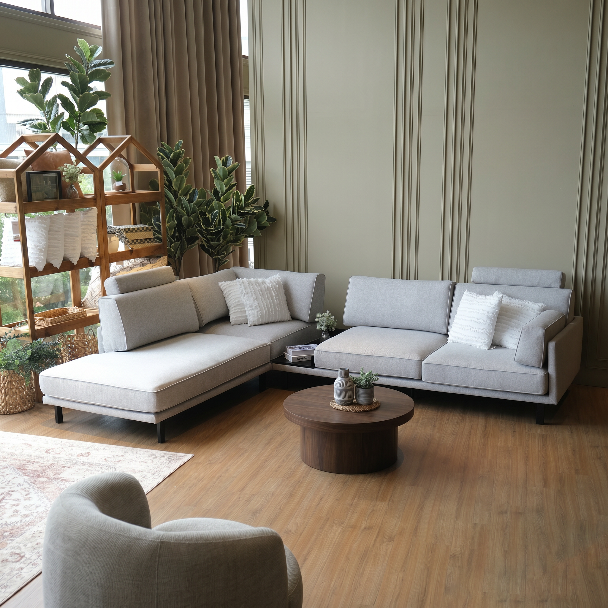 Elliott Flint Grey Right Corner Sofa
