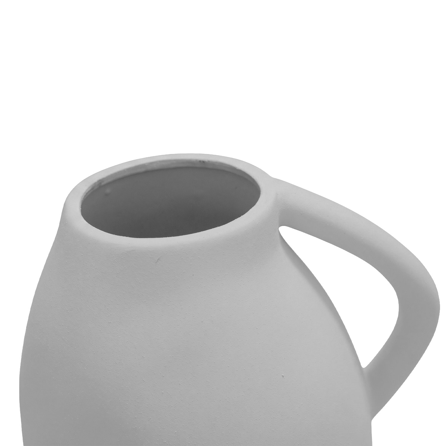 Dune Textured White Tall Terracotta Vase