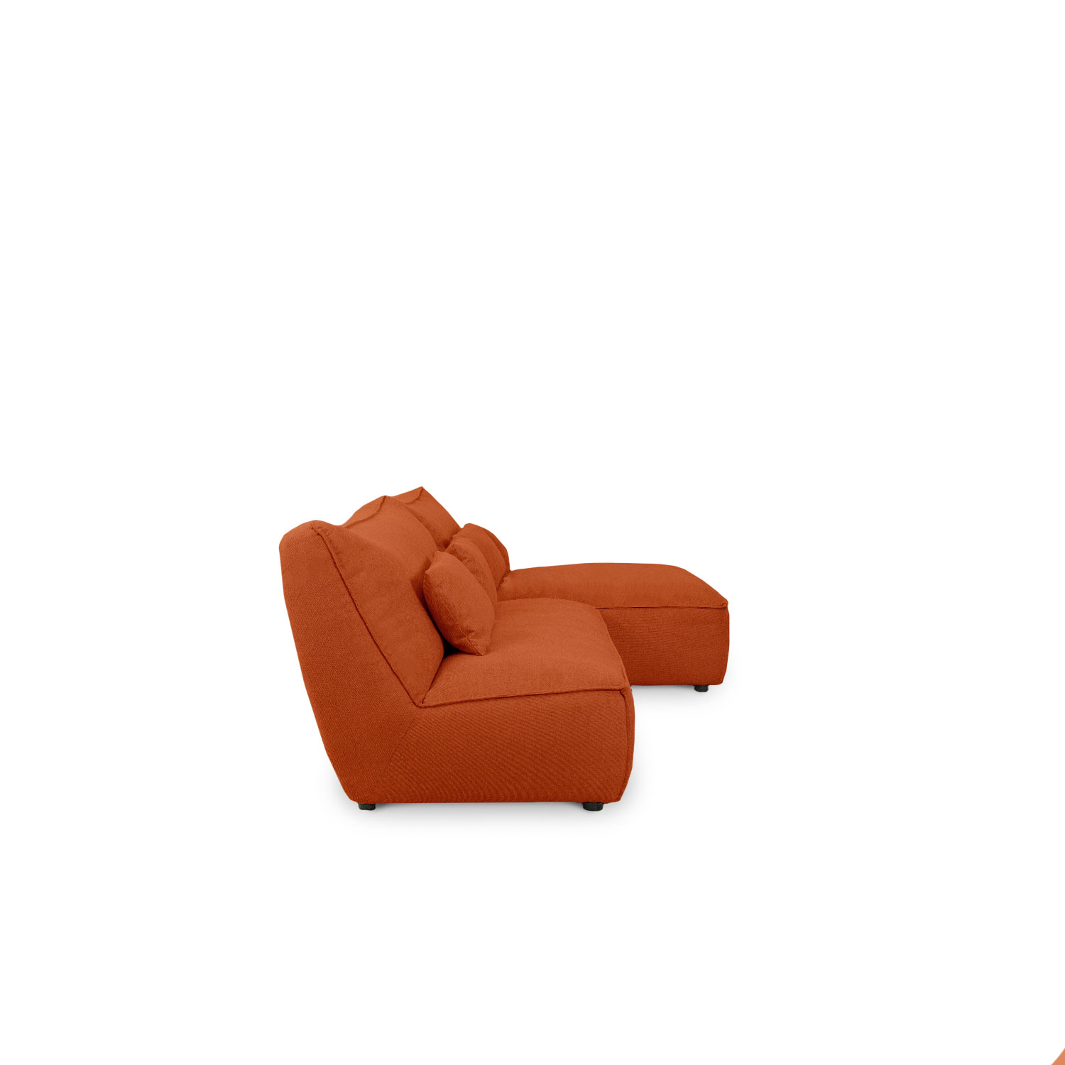Daphne Umber Brown Armless Sectional Sofa
