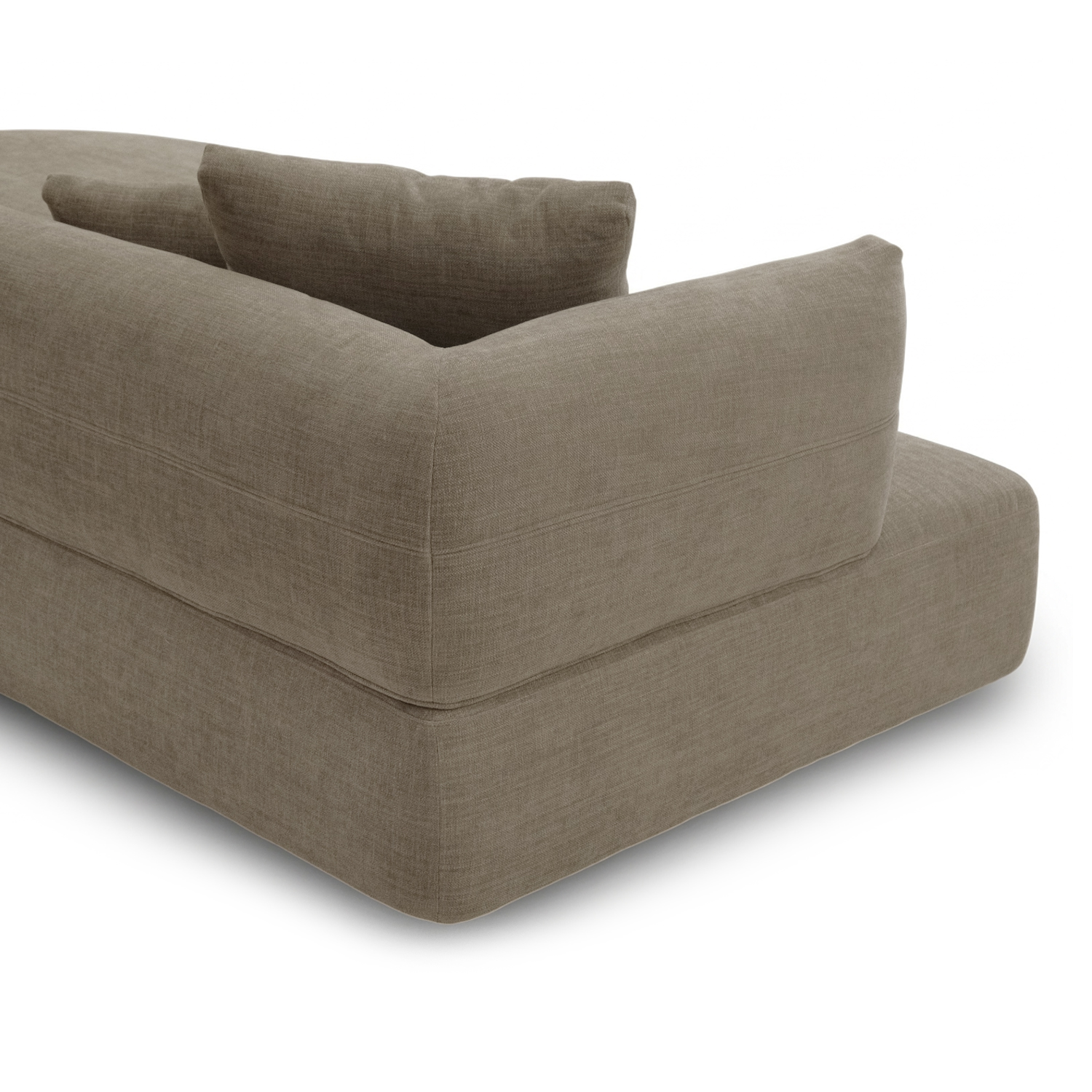 Giselle Sand Brown Round Chaise Left Sectional Sofa