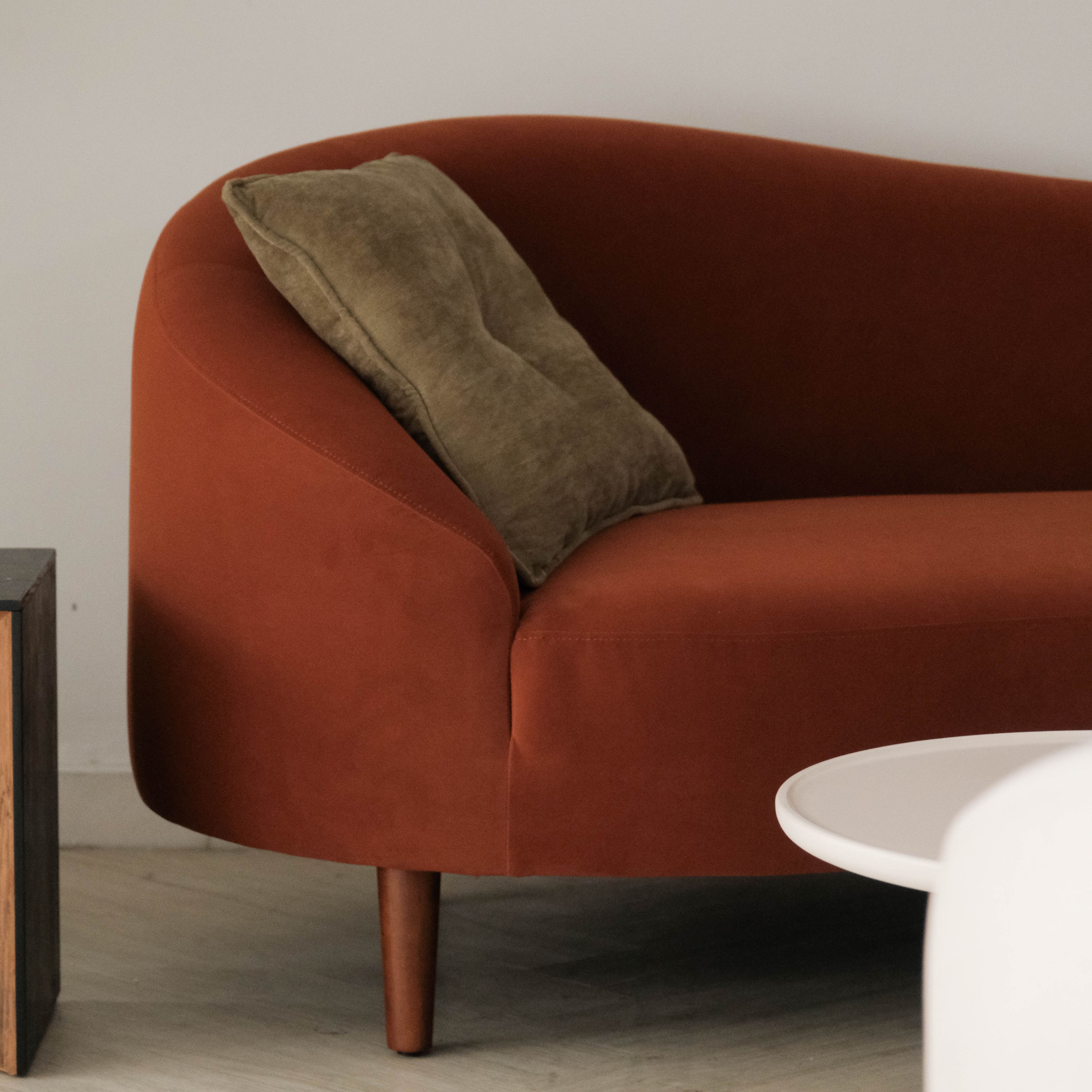 Desirée Umber Brown 3 Seater Sofa