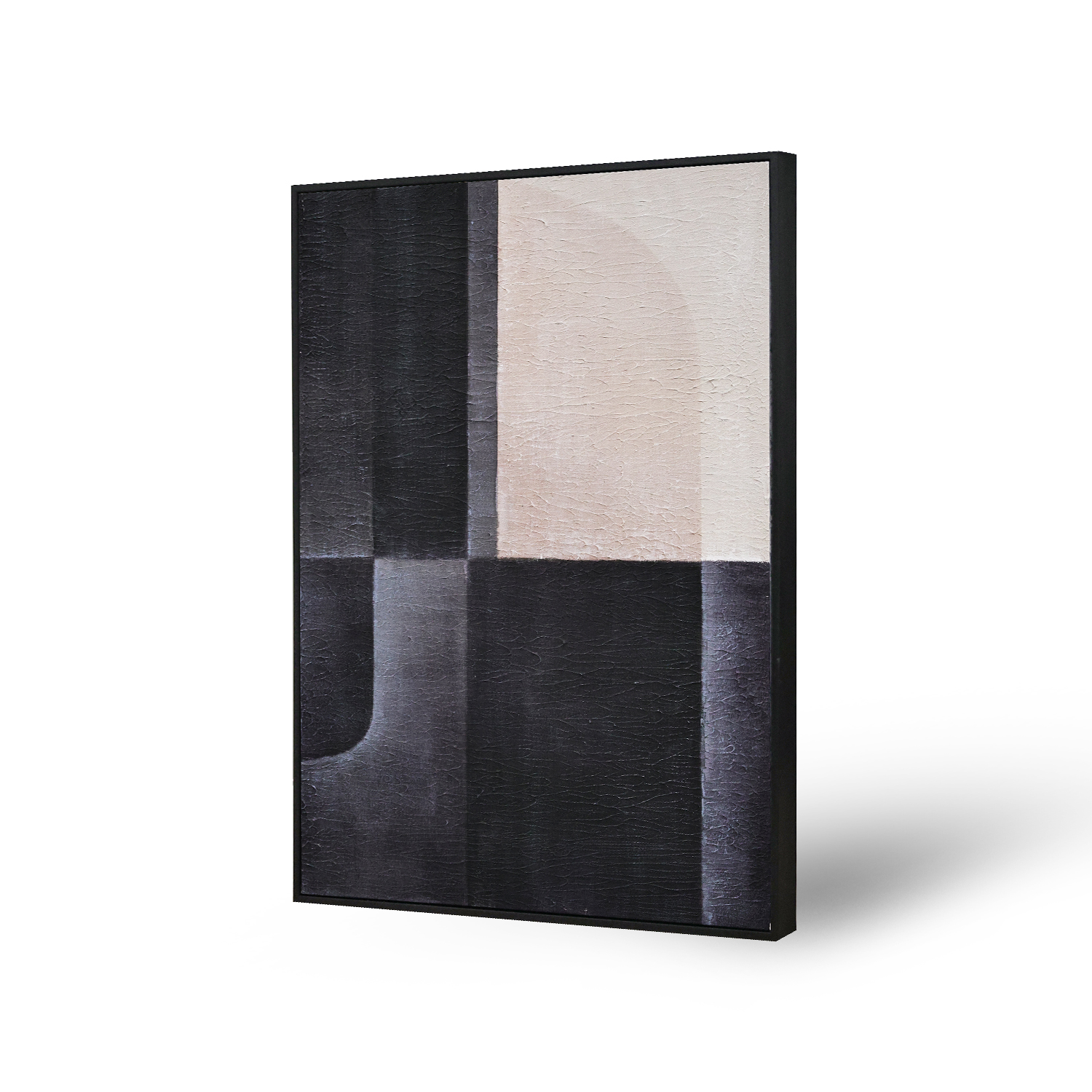Framed Canvas 60x90cm Plaster - Geo Boxes