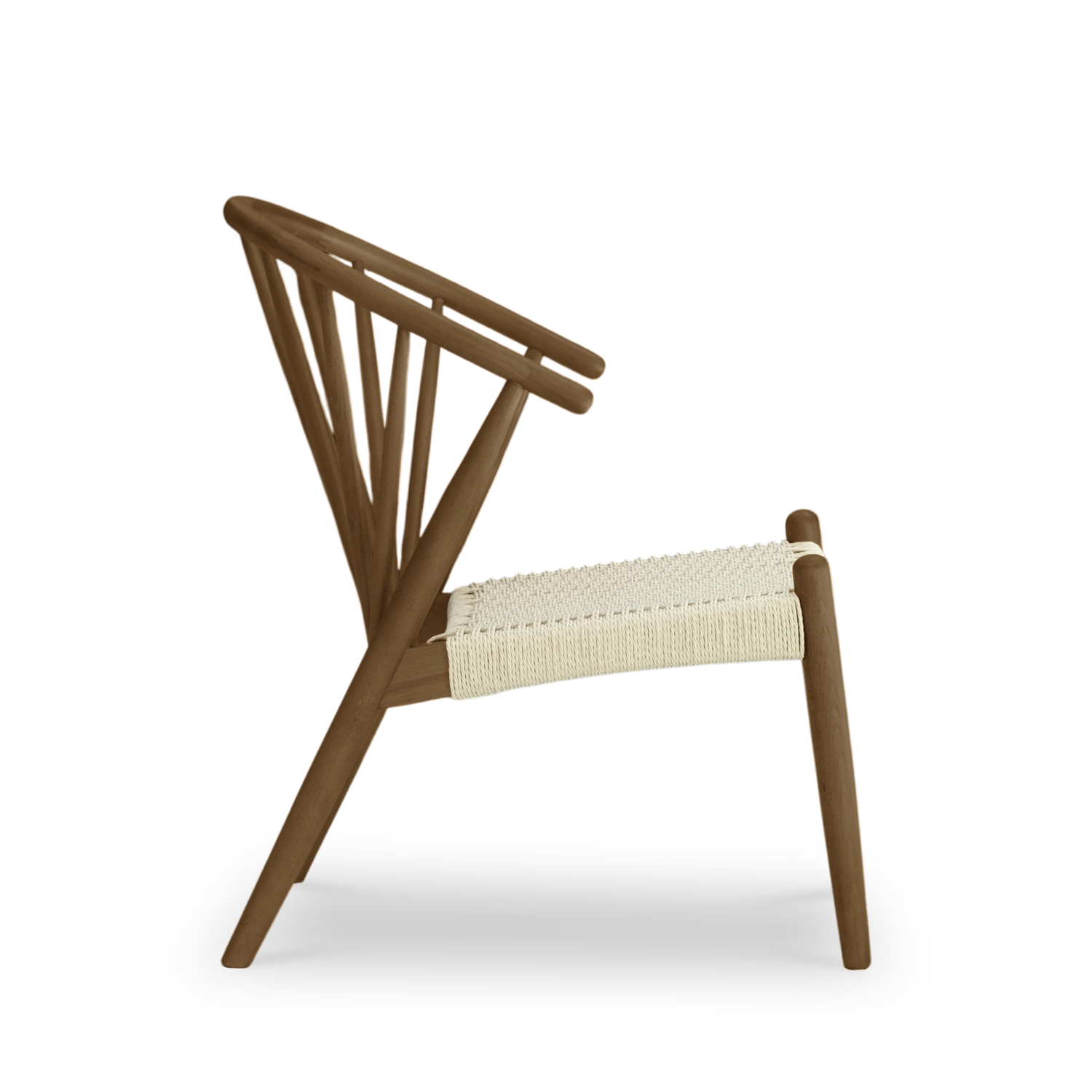 Quinn Brown Lounge Chair Natural Weave