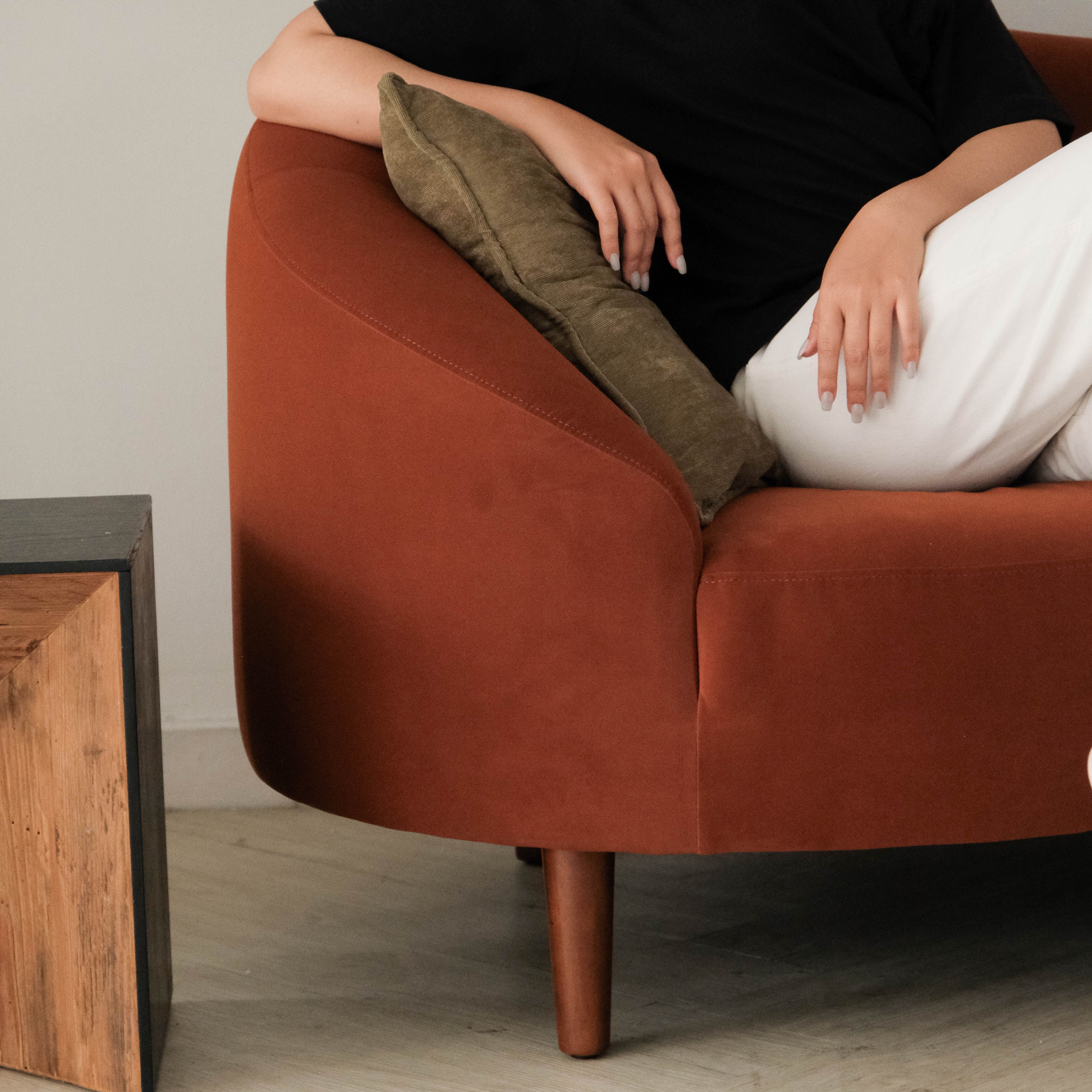 Desirée Umber Brown 3 Seater Sofa