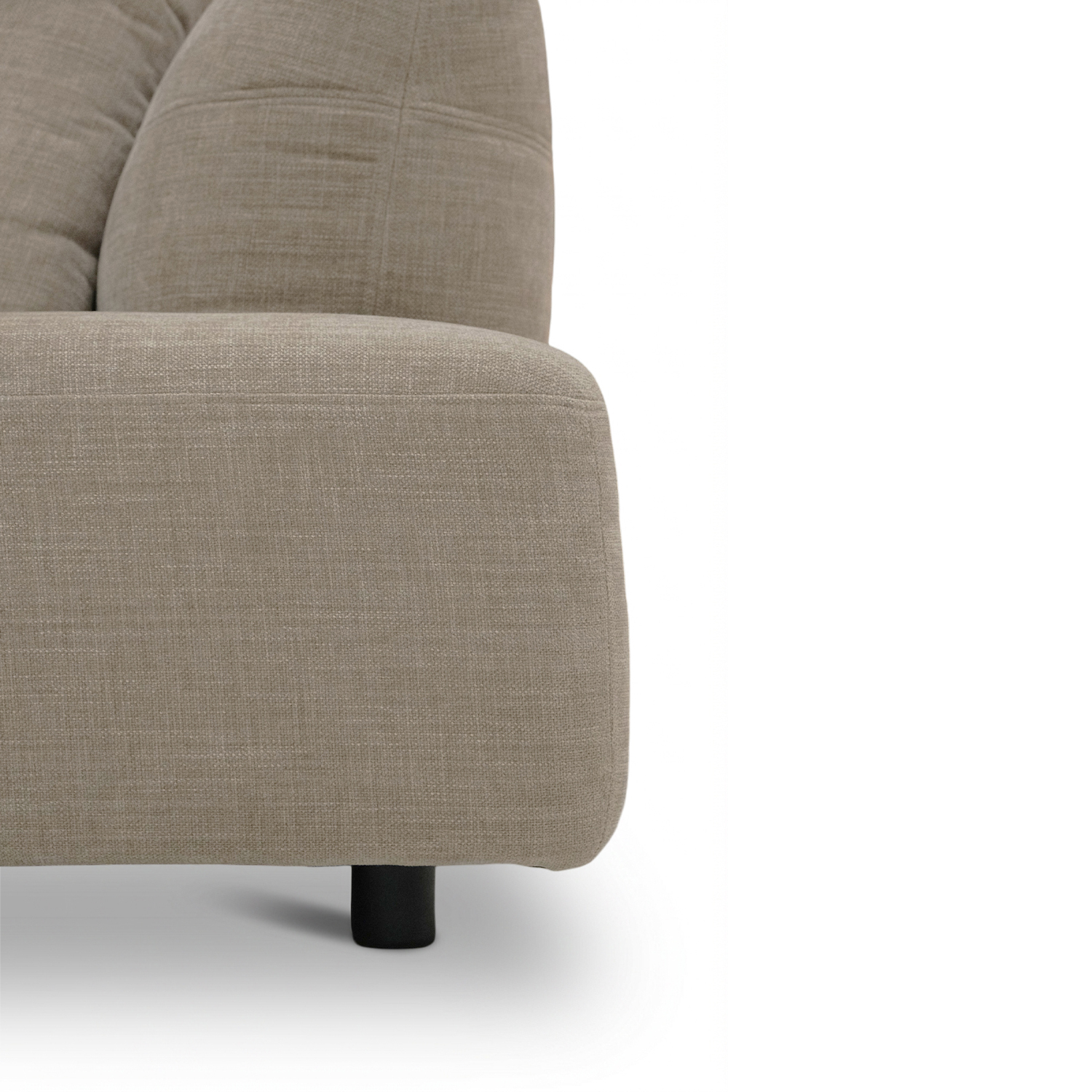 Giselle Sand Brown Round Chaise Right Sectional Sofa