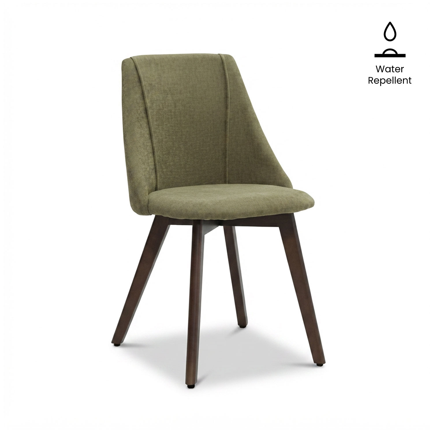 Cara Cappuccino Chair - Moss Green