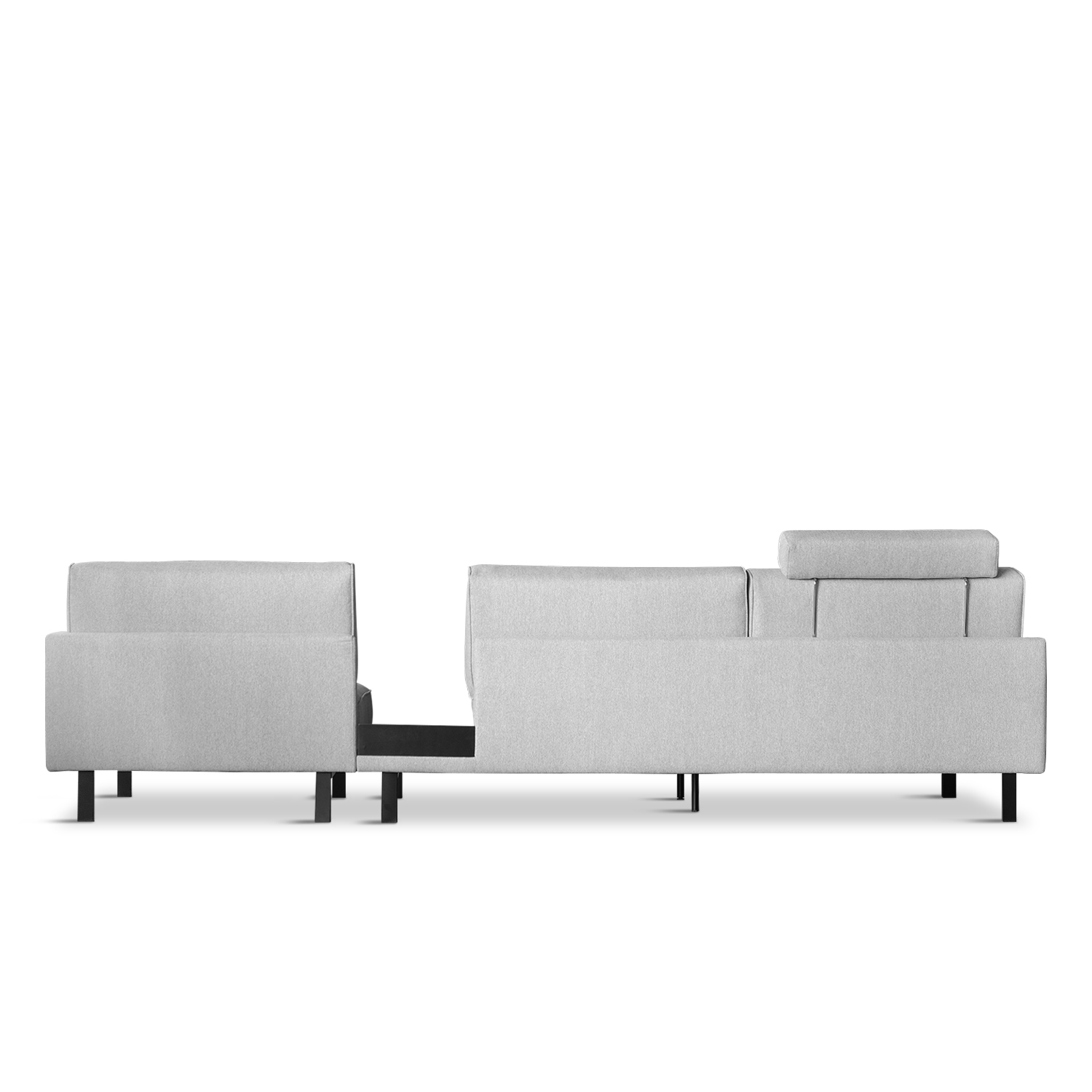 Elliott Flint Grey Right Arm 4 Seater Sofa