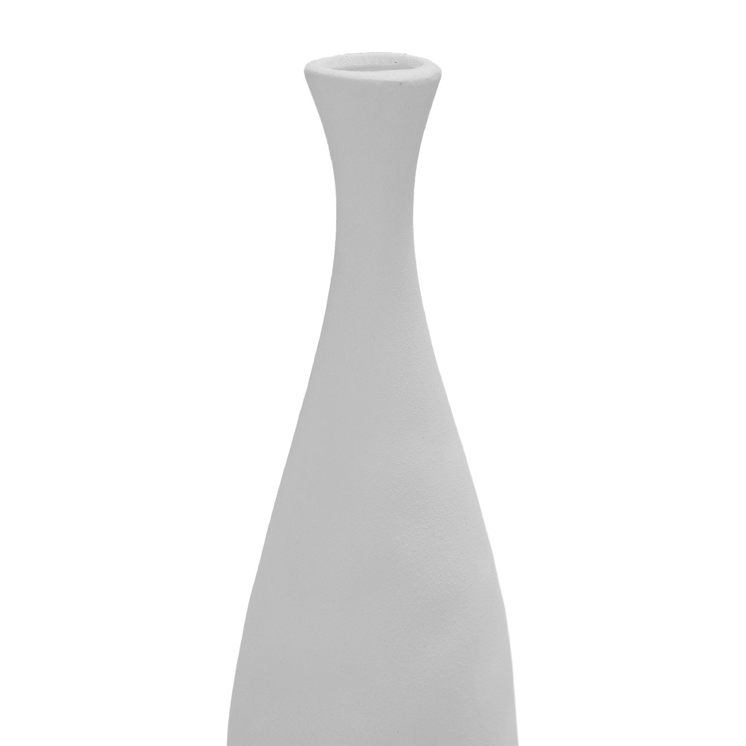Sahara Textured White Bottle Terracotta Vase