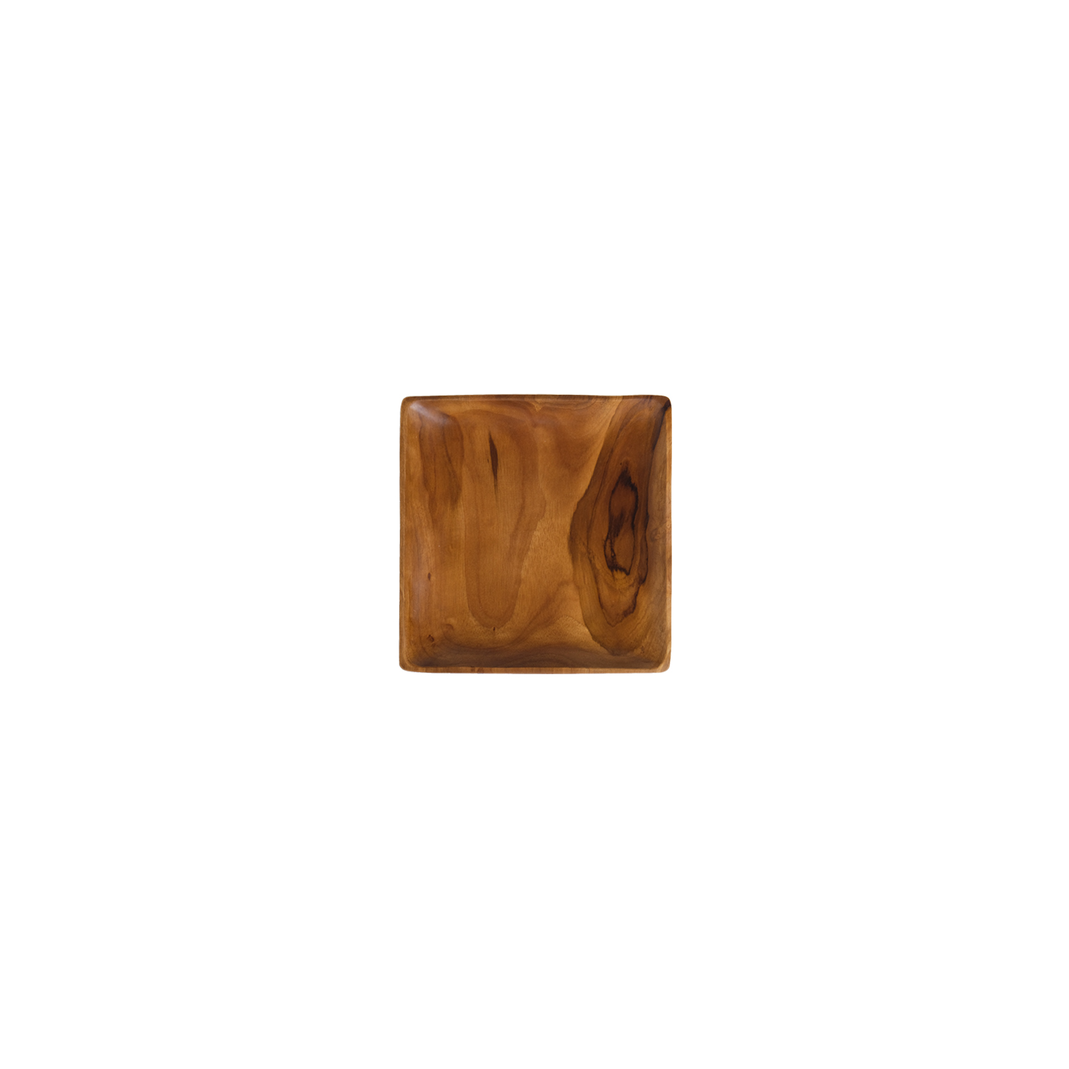 Syra Natural Teak Square Plate - Small