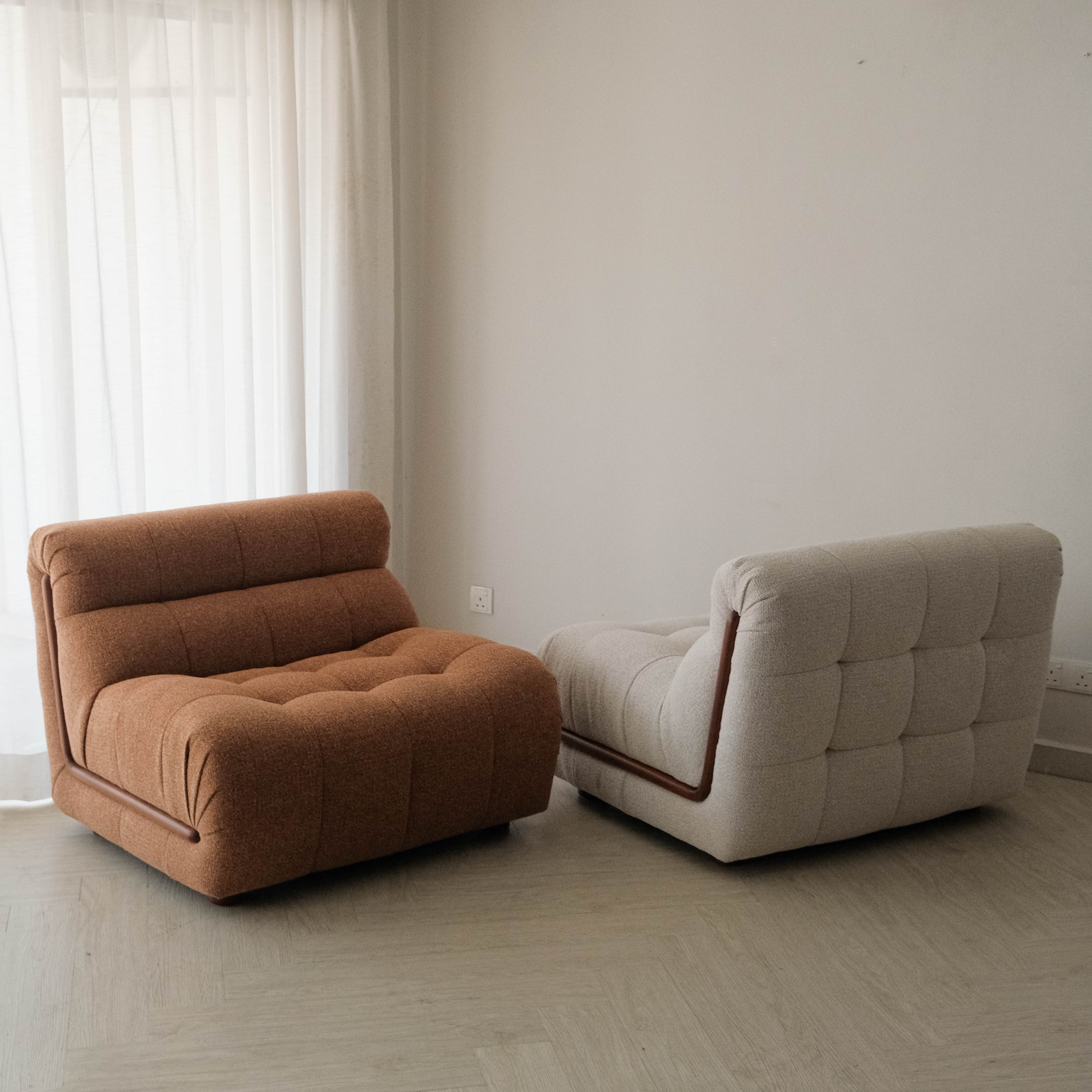 Sylvia Light Grey 1 Seater Sofa