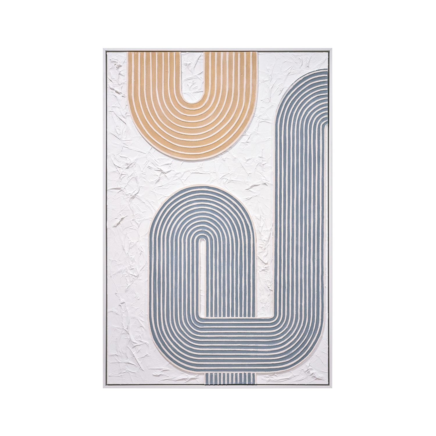 Framed Canvas 80x120cm Board & Paper - Retro Lines