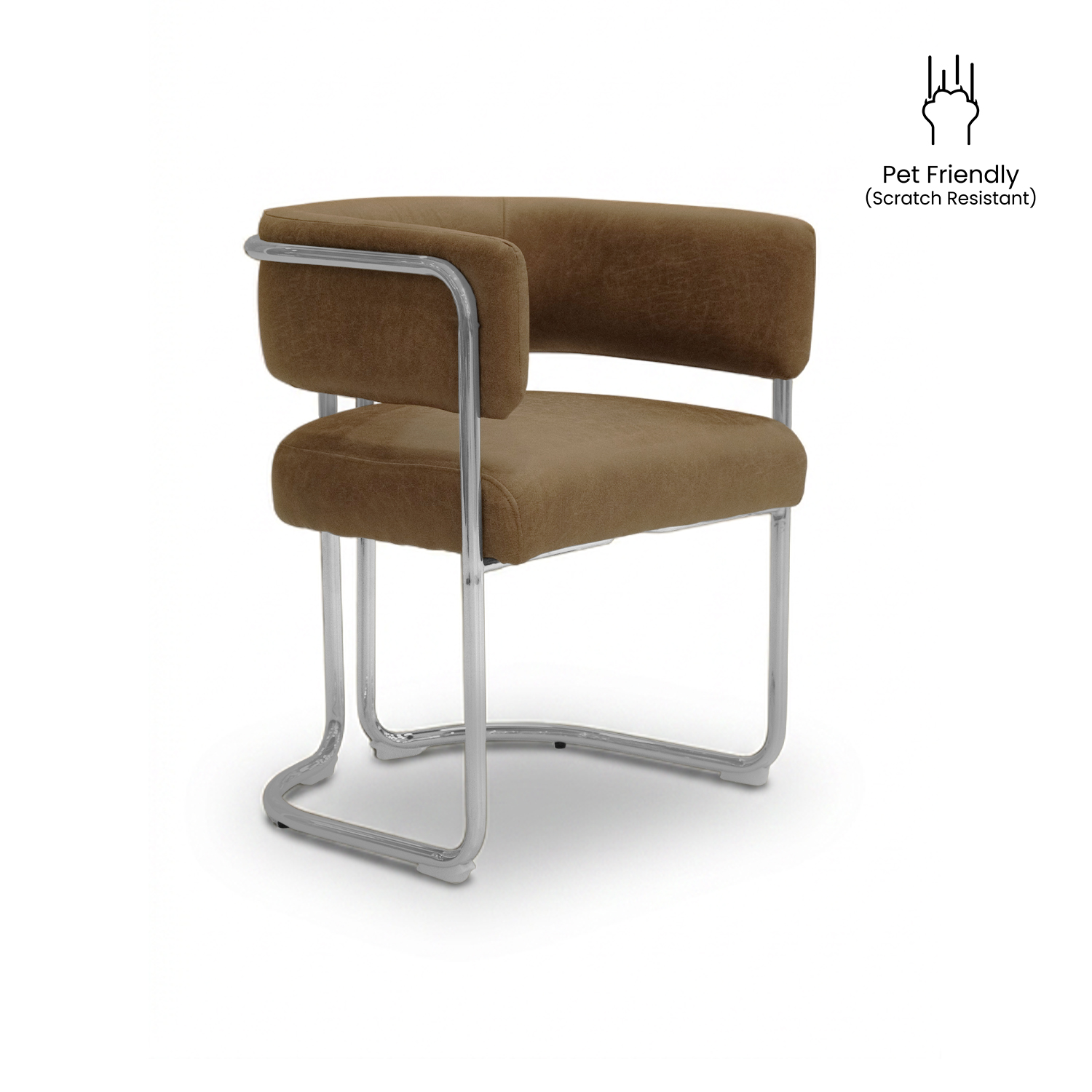 Juliet Mid Century Vintage Toffee Dining Chair