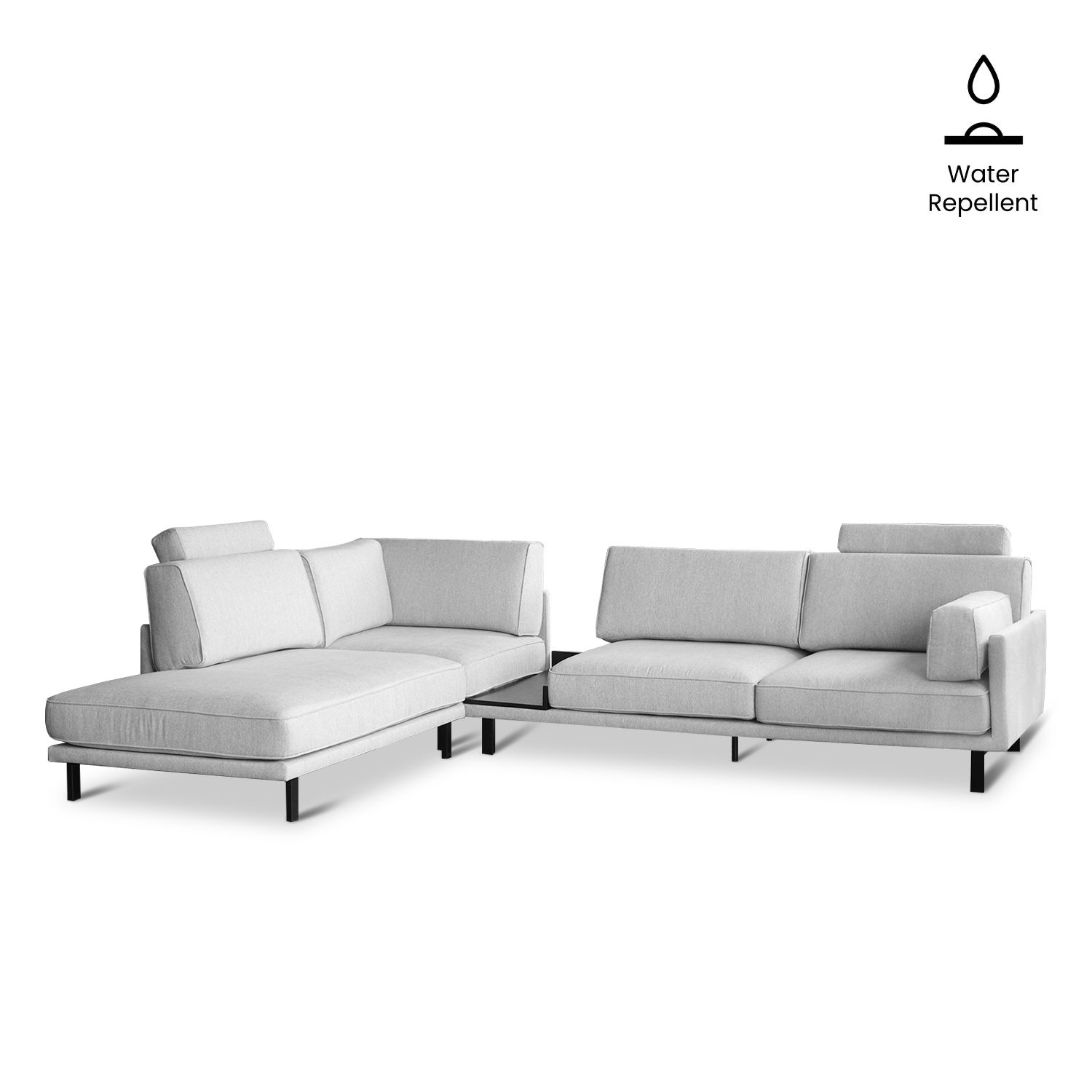 Elliott Flint Grey Right Corner Sofa
