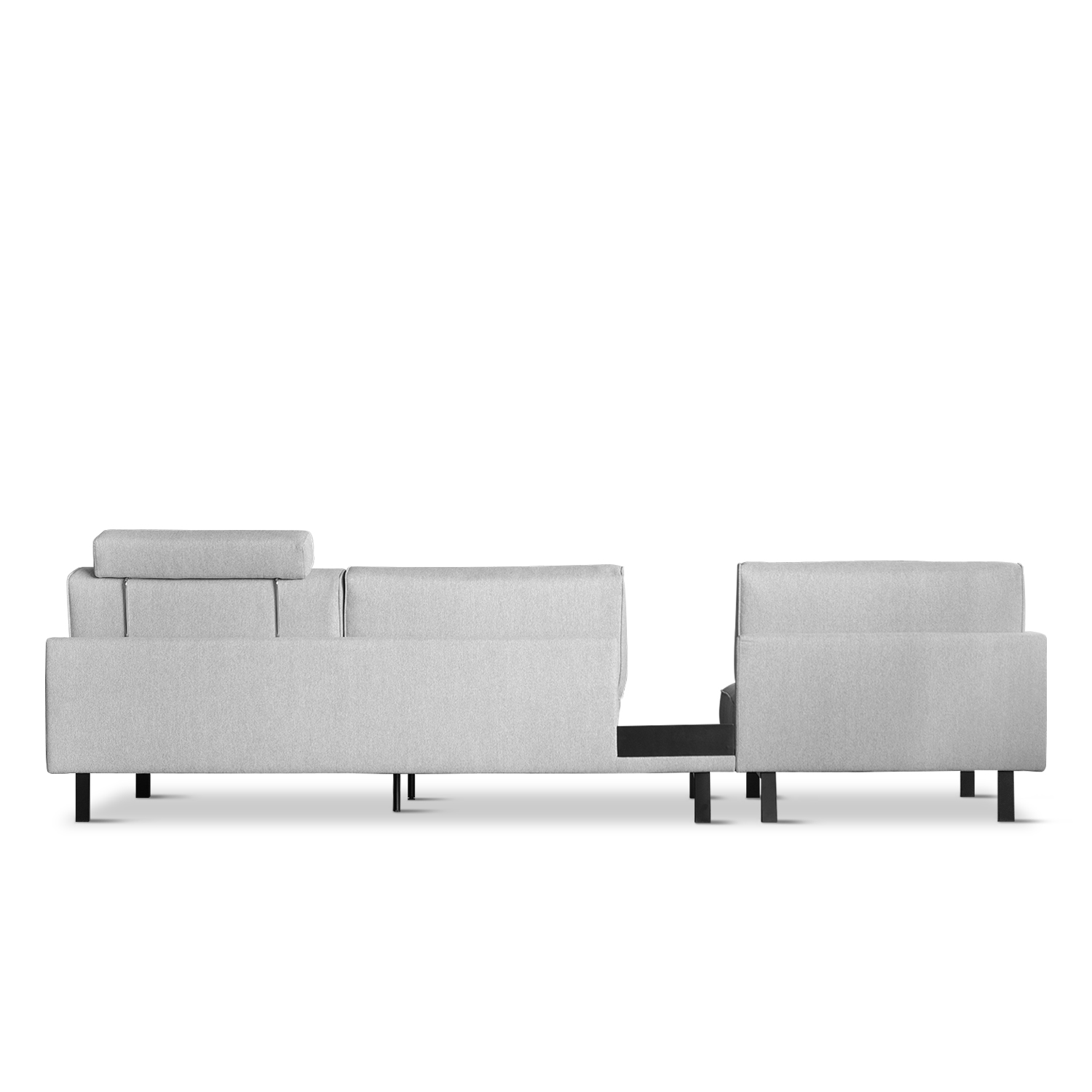 Elliott Flint Grey Left Arm 4 Seater Sofa