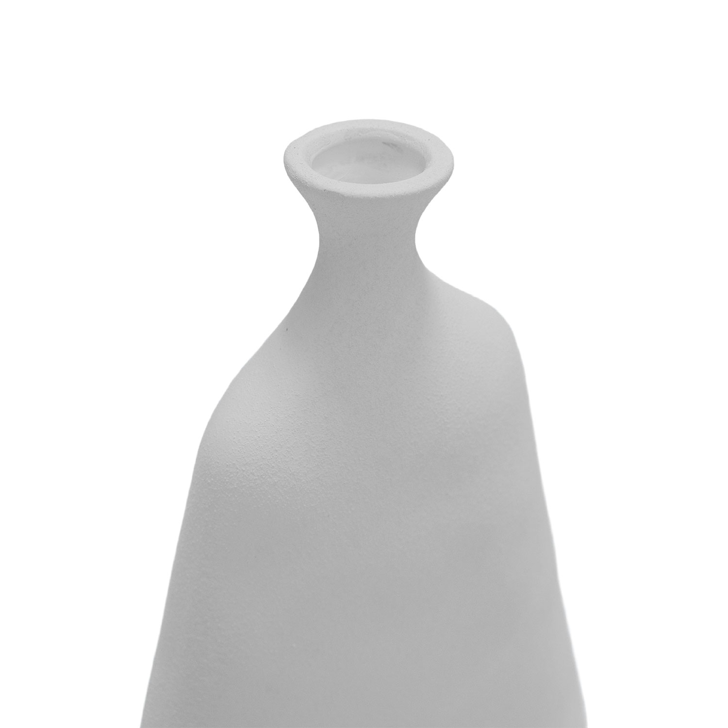Sahara Textured White Beaker Terracotta Vase