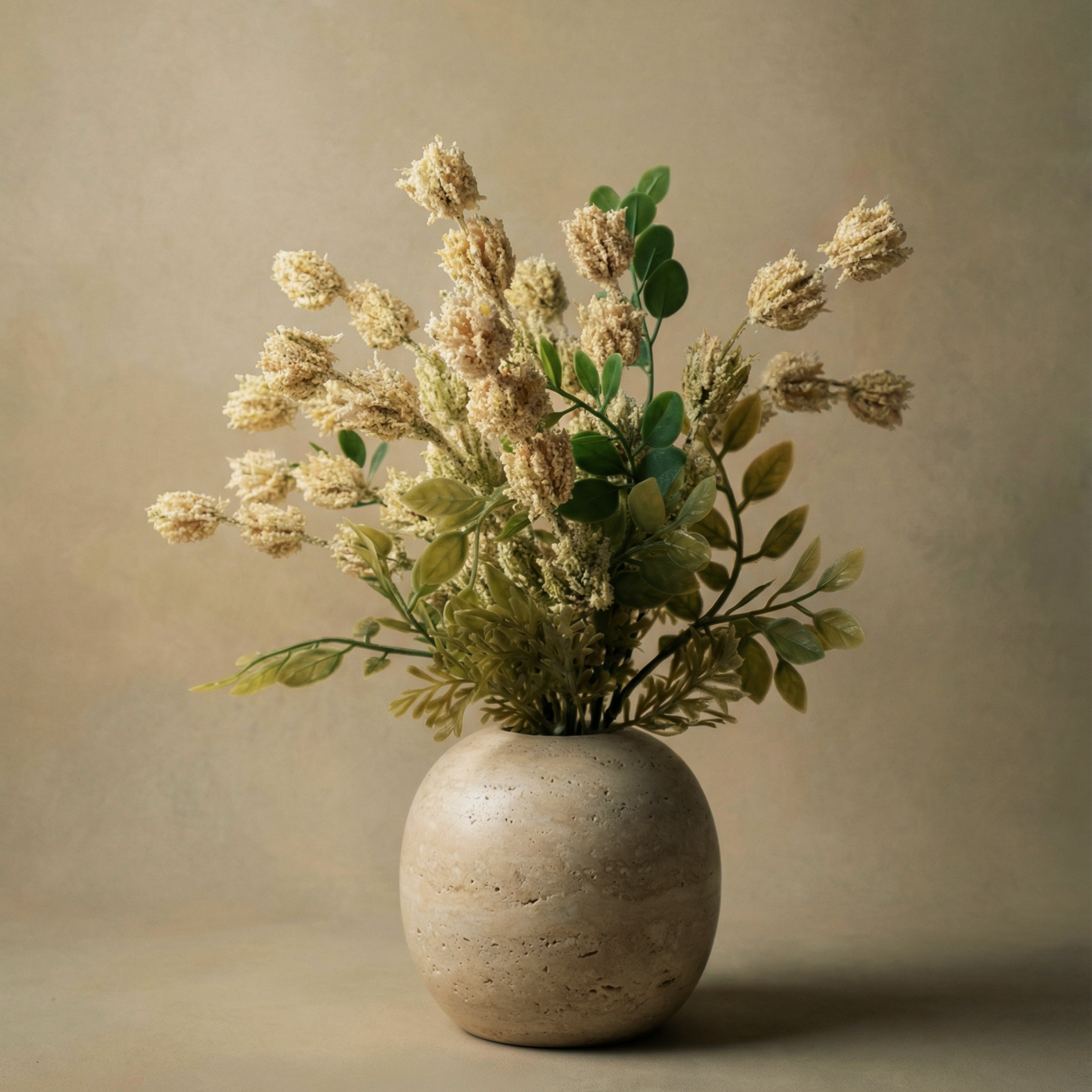 Pimelea Cream Flower Stem 33cm