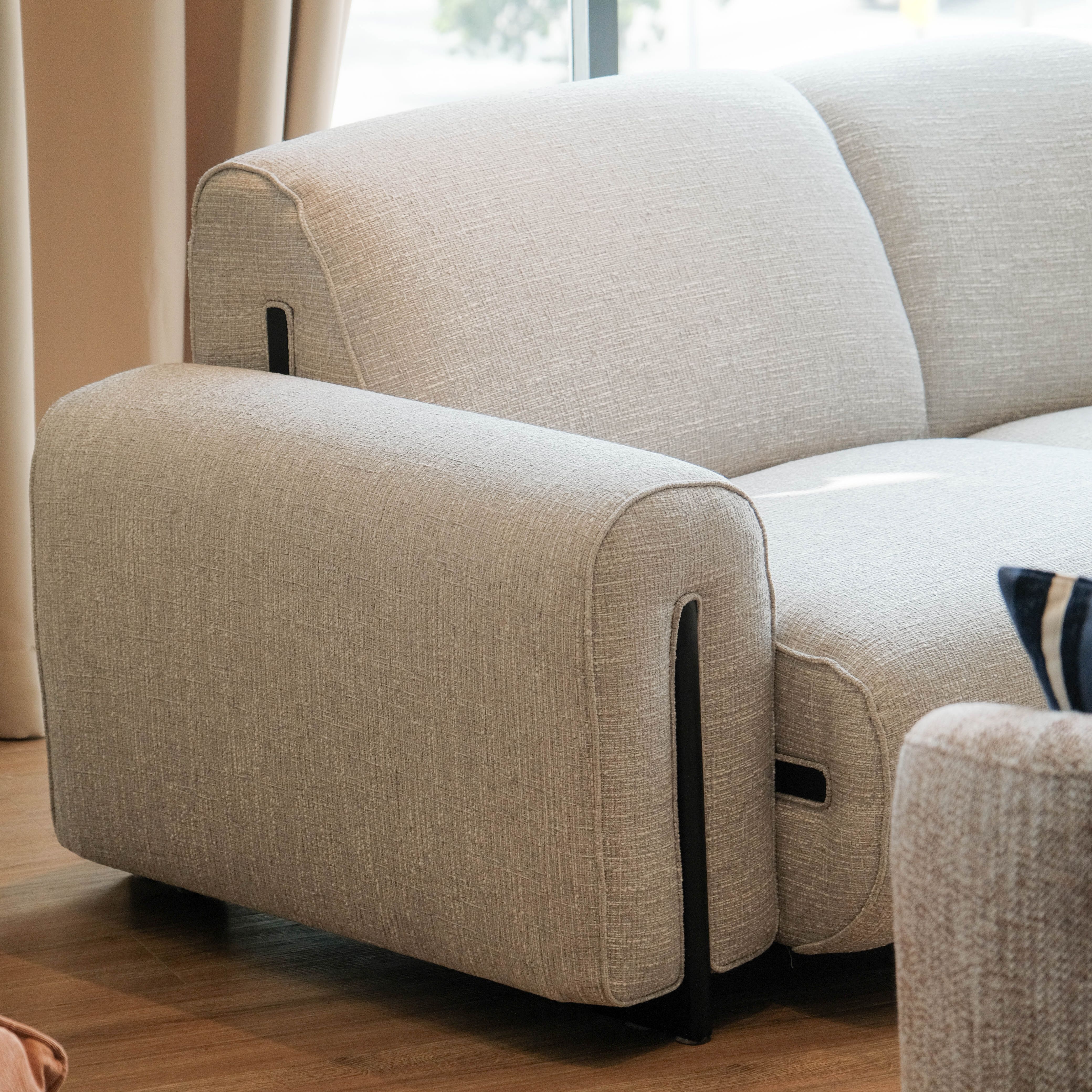 Clarice Cloud Grey Petite Curve Sofa