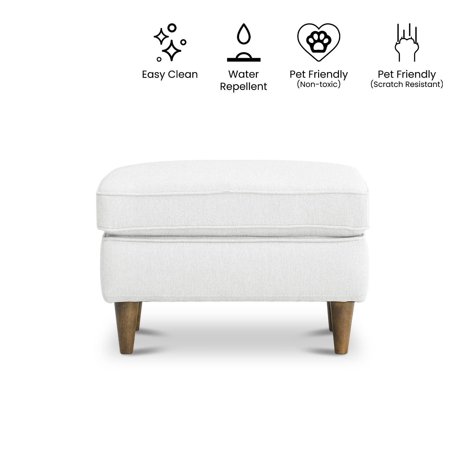 Flynn Light Grey Footstool
