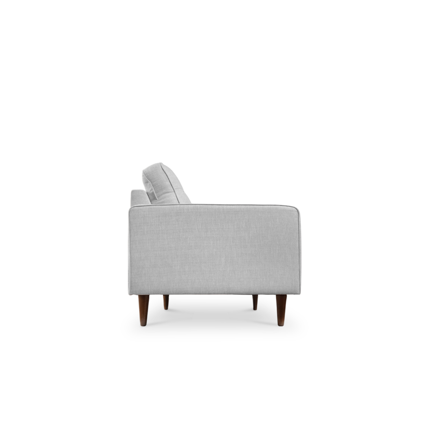 Jane Mist Grey Mid-Century 1 Seater Sofa